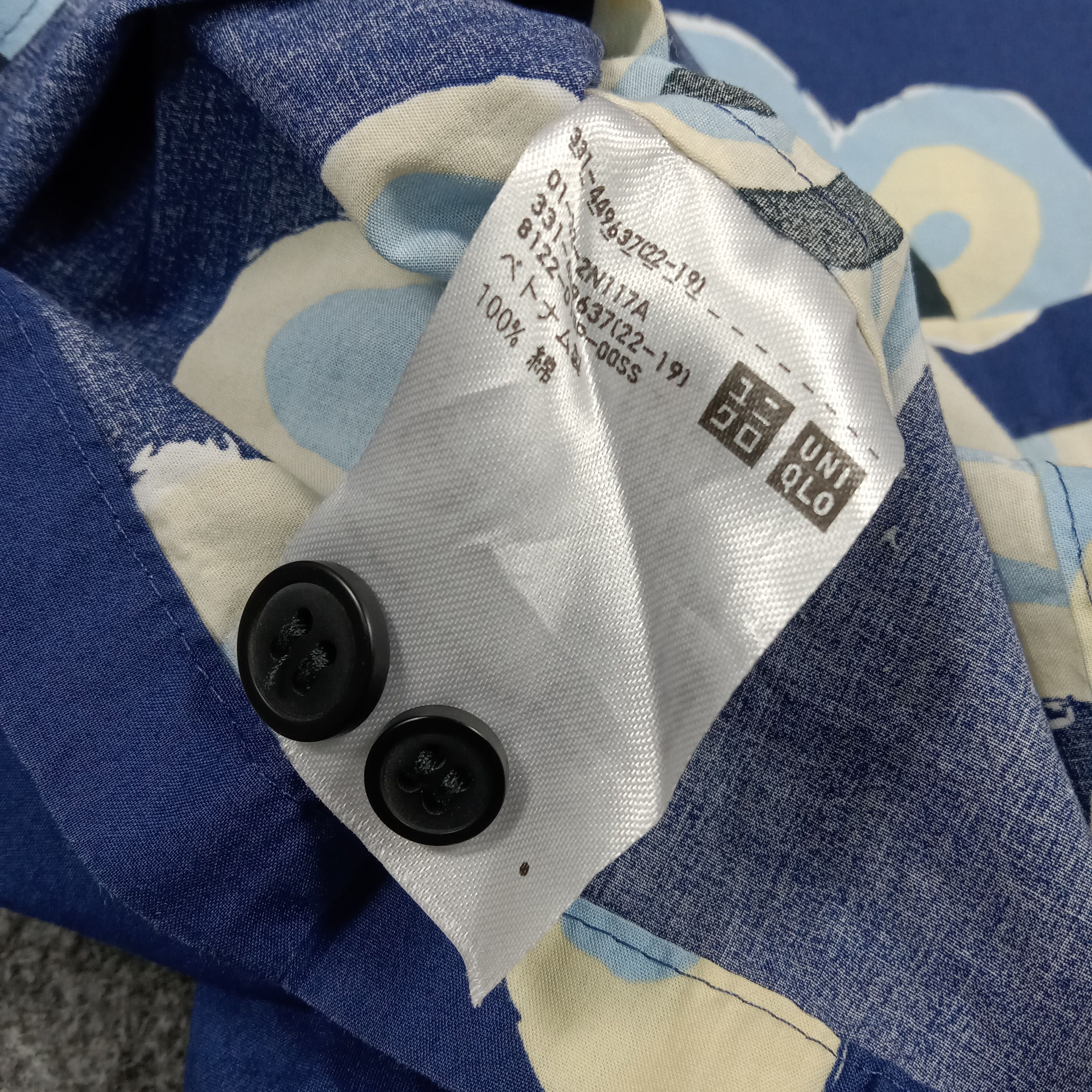 Marni × Uniqlo MARNI x UNIQLO Blue Floral Open Collar Shirt C276N64 Size US L / EU 52-54 / 3 - 5 Thumbnail