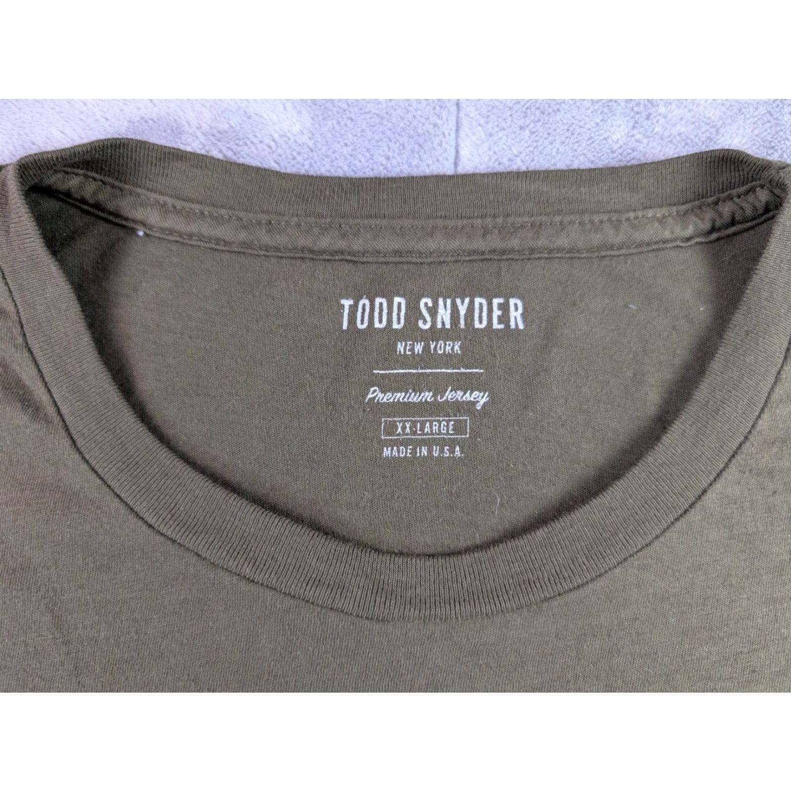 Todd Snyder Todd Snyder Shirt 2XL Green Cotton Logo USA Long Sleeve T-Shirt Mens Size US XXL / EU 58 / 5 - 3 Thumbnail