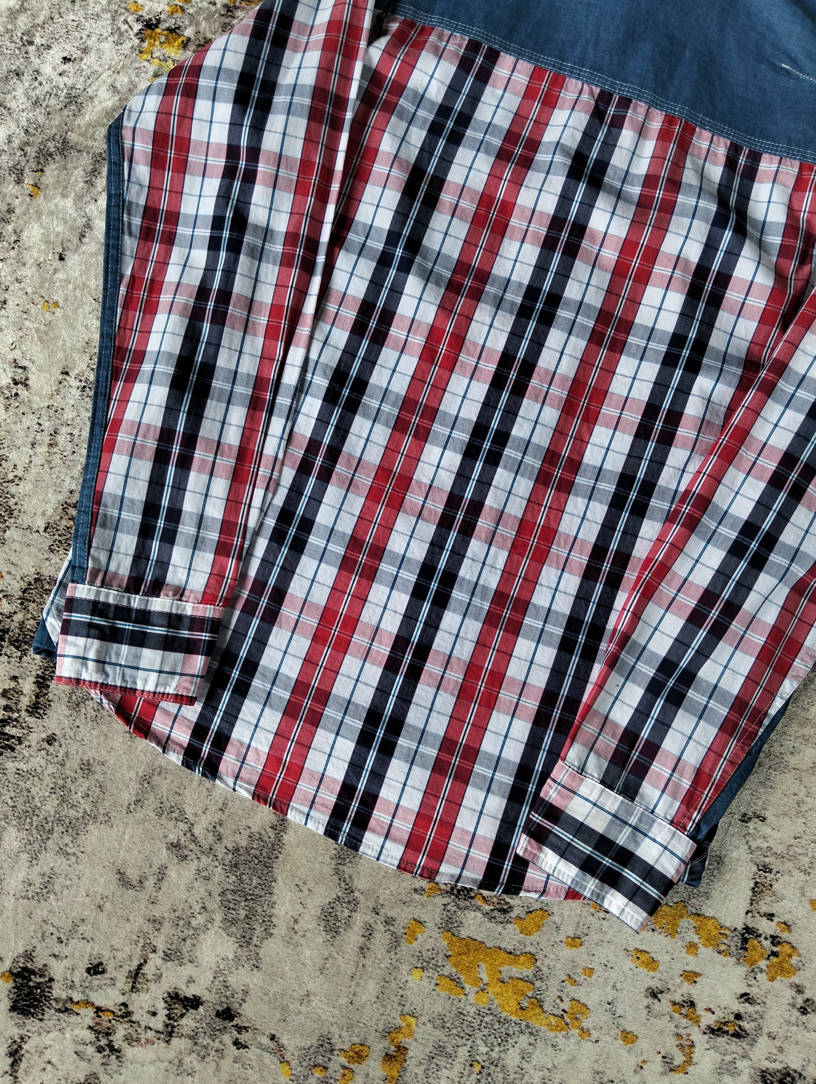 Comme des Garcons AD2005 CDG Junya Watanabe Patchwork Plaid Shirt Size US M / EU 48-50 / 2 - 8 Thumbnail