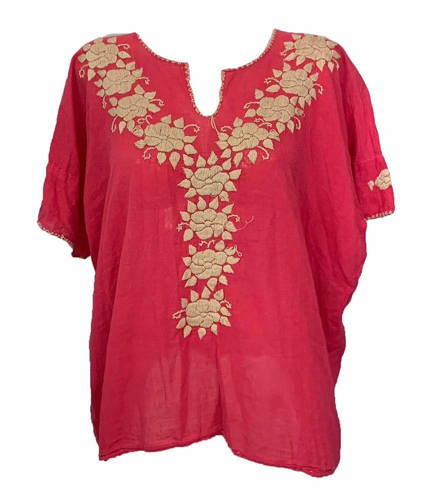 Designer Pre Owned Pink Hand Made Blouse Xl Size XL / US 12-14 / IT 48-50 - 1 Thumbnail