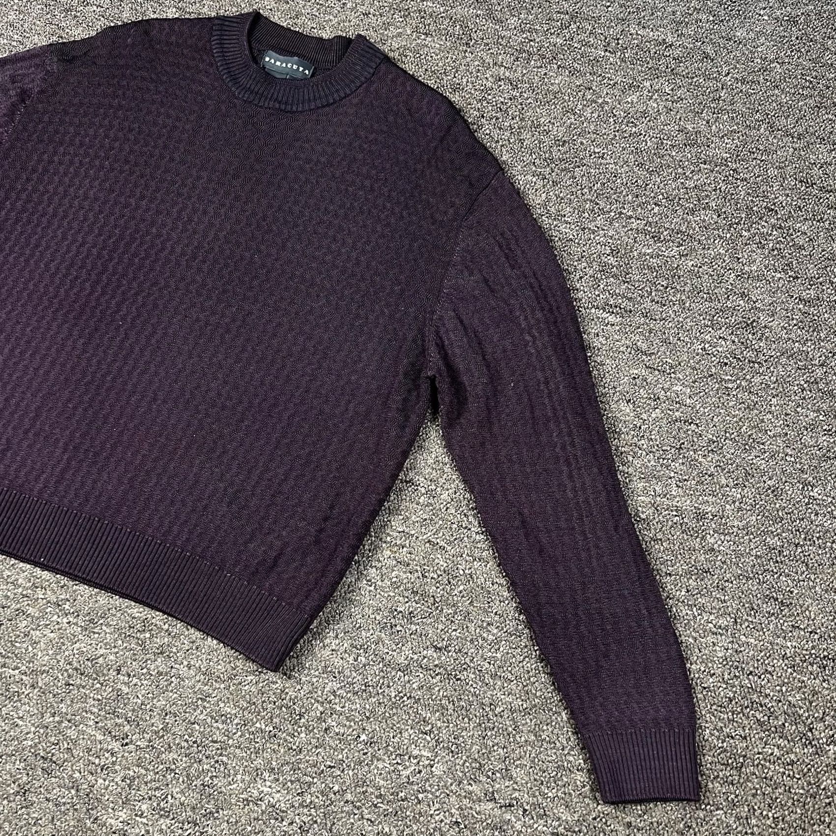 Baracuta Baracuta Mens Luxury Stretch Sweater Large Mock Neck Rayon Cotton Blend Pullover Kn...(note: Provide final) Size US L / EU 52-54 / 3 - 5 Thumbnail