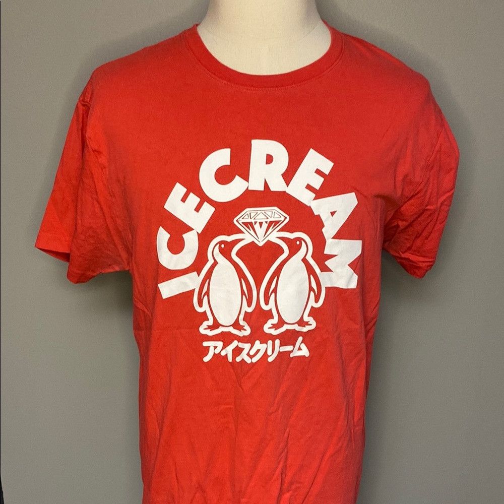 Icecream Icecream Graphic Print T-Shirt in Red Cotton (sz XL) Size US XL / EU 56 / 4 - 4 Thumbnail
