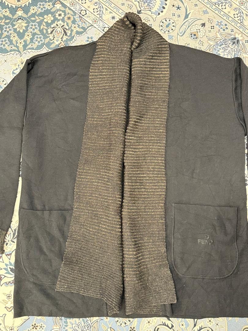 Fendi Fendi knit/cardigan with Embroidered logo Size XL / US 12-14 / IT 48-50 - 3 Thumbnail