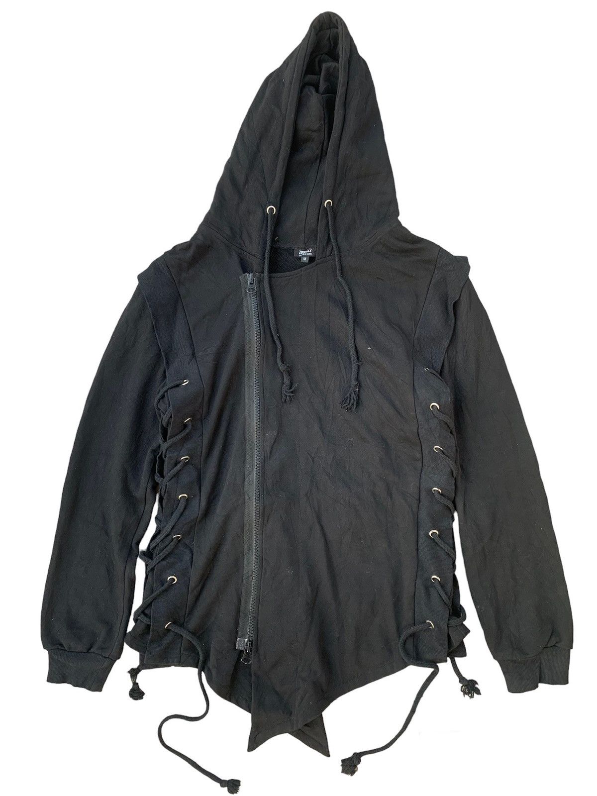 image of 20471120 x Beauty Beast Zeroly Japanese Seditionaries Zip Hoodie Punk Bondage in Black (Size Medium