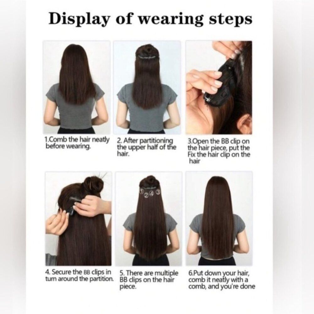 Other 24 Inch Balayage Style Clip in Hair Extensions Brown to Lig Size ONE SIZE - 6 Thumbnail