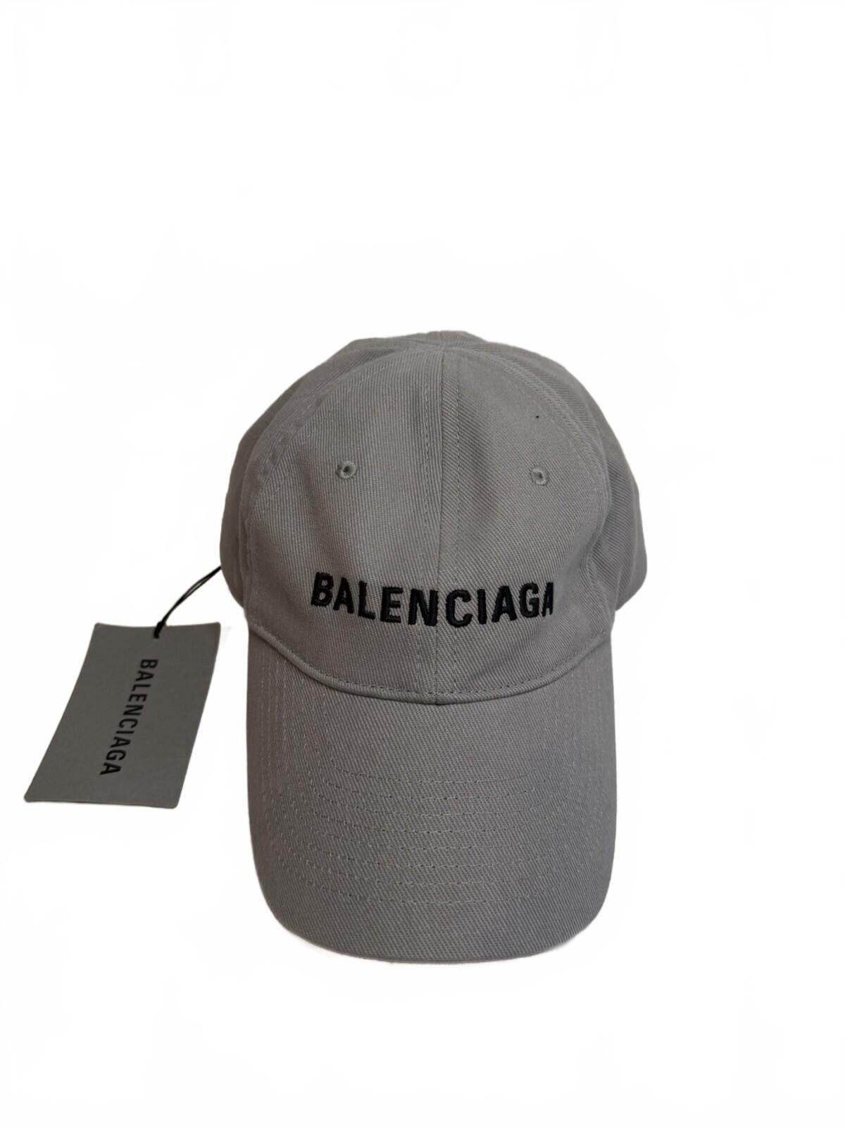 Balenciaga Balenciaga Logo Baseball Cap Grey Black Embroidered Hat Size ONE SIZE - 1 Thumbnail