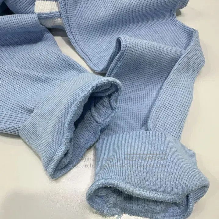 Thom Browne Thom Browne Light Blue Waffle Knit Sweatpants. Size US 30 / EU 46 - 6 Thumbnail