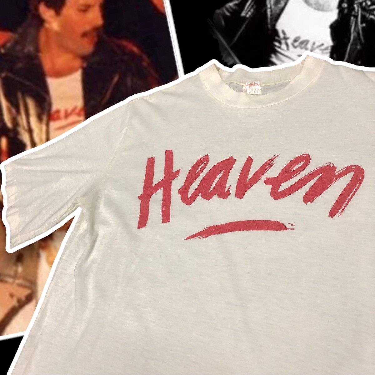 Vintage Original Vtg 80s Heaven Century City Pop Culture Ref. Tshirt Size US S / EU 44-46 / 1 - 1 Thumbnail