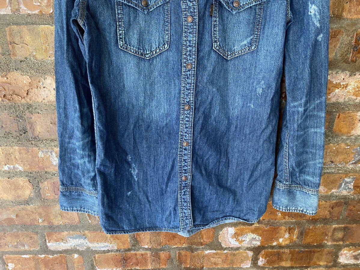 GOA Vtg G.O.A distressed wash western shirt Size US S / EU 44-46 / 1 - 4 Thumbnail