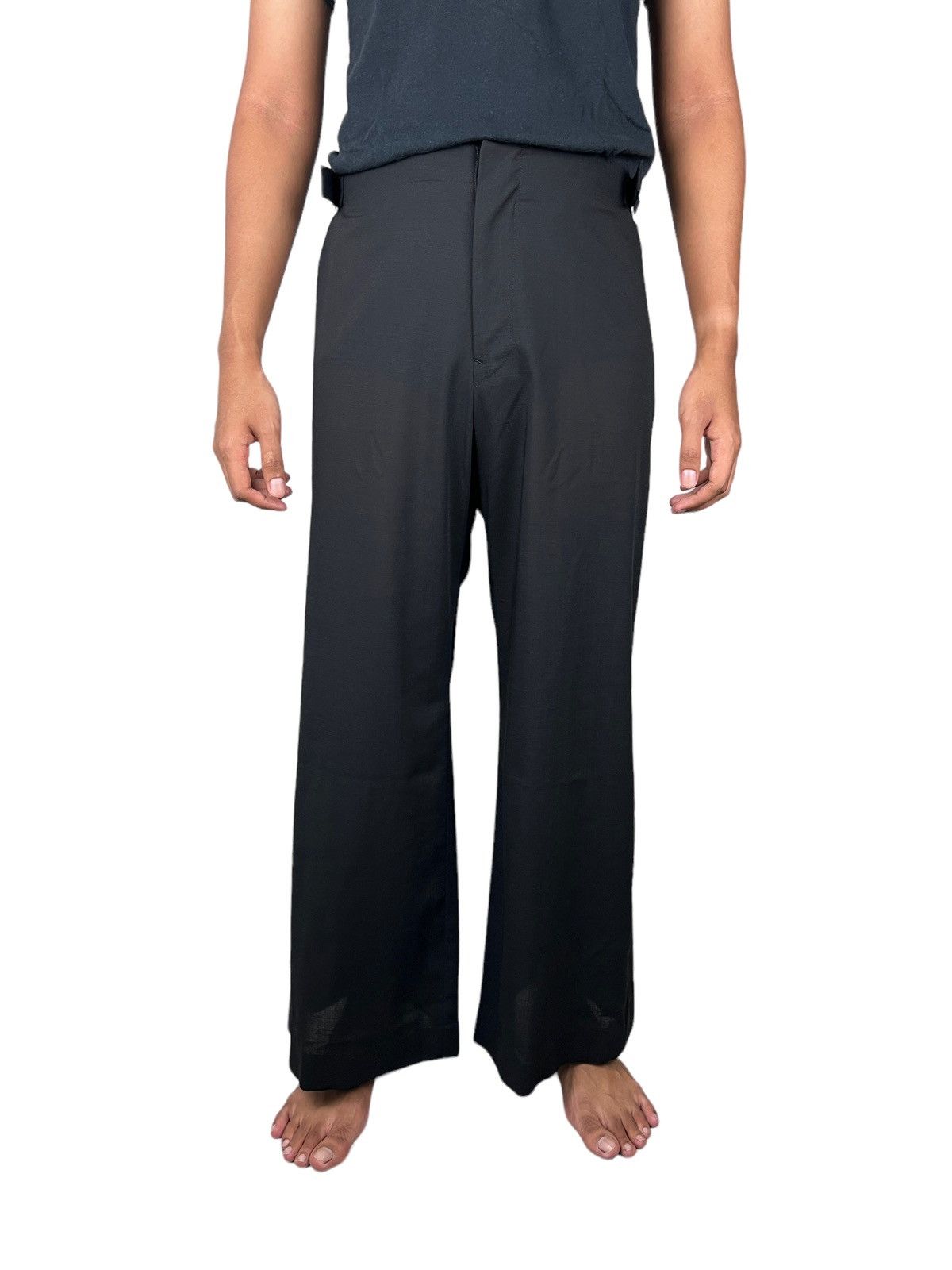 Yohji Yamamoto Vintage Yohji Yamamoto Wide Leg Wool Trousers Size US 33 - 15 Thumbnail