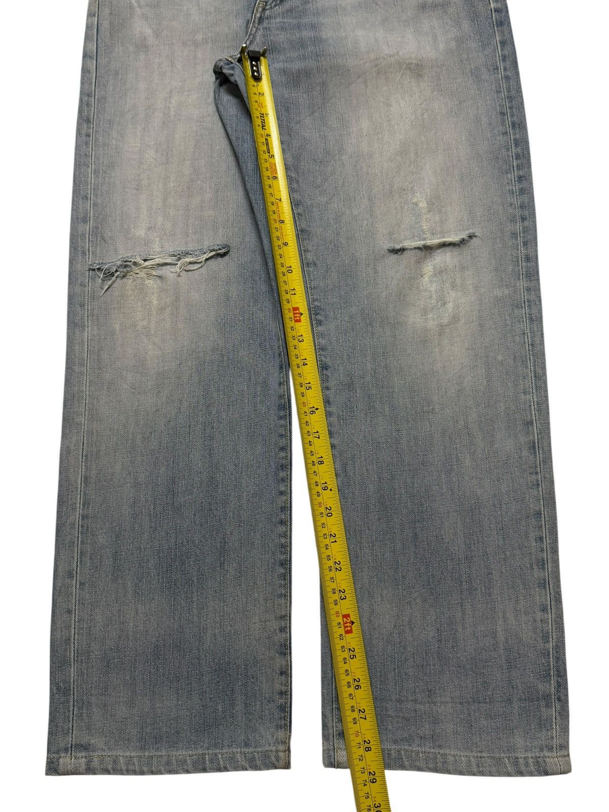 Uniqlo Vintage Y2K Japanese Uniqlo Blue Faded Distressed Wide Leg Size US 35 - 10 Thumbnail