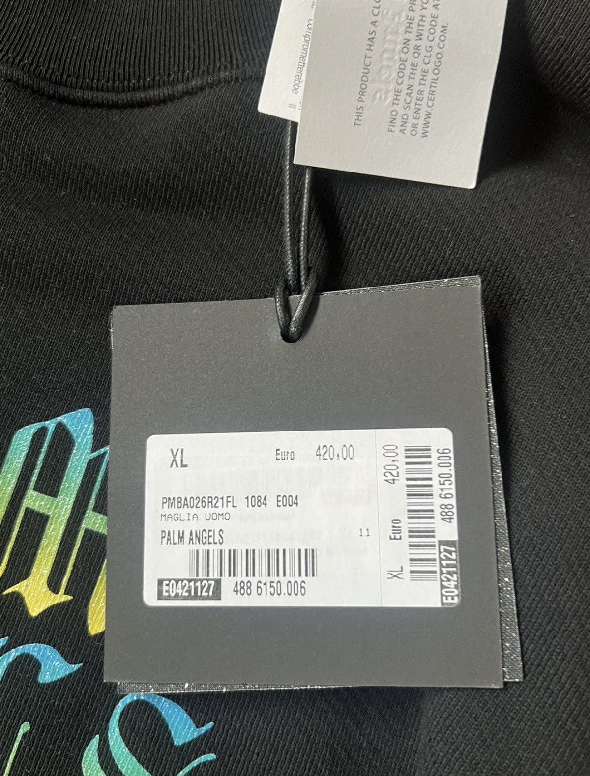 Palm Angels Palm Angels Hue Gothic Logo Crewneck Sweatshirt Size US XL / EU 56 / 4 - 4 Thumbnail