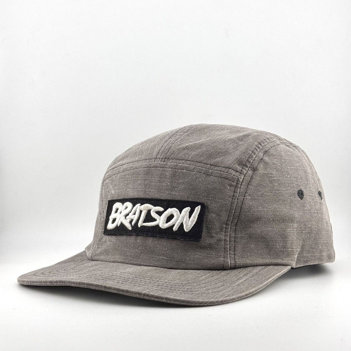 Japanese Brand Bratson From Chaos 5 Panel Camp Cap grey washed finish Hat Size ONE SIZE - 3 Thumbnail
