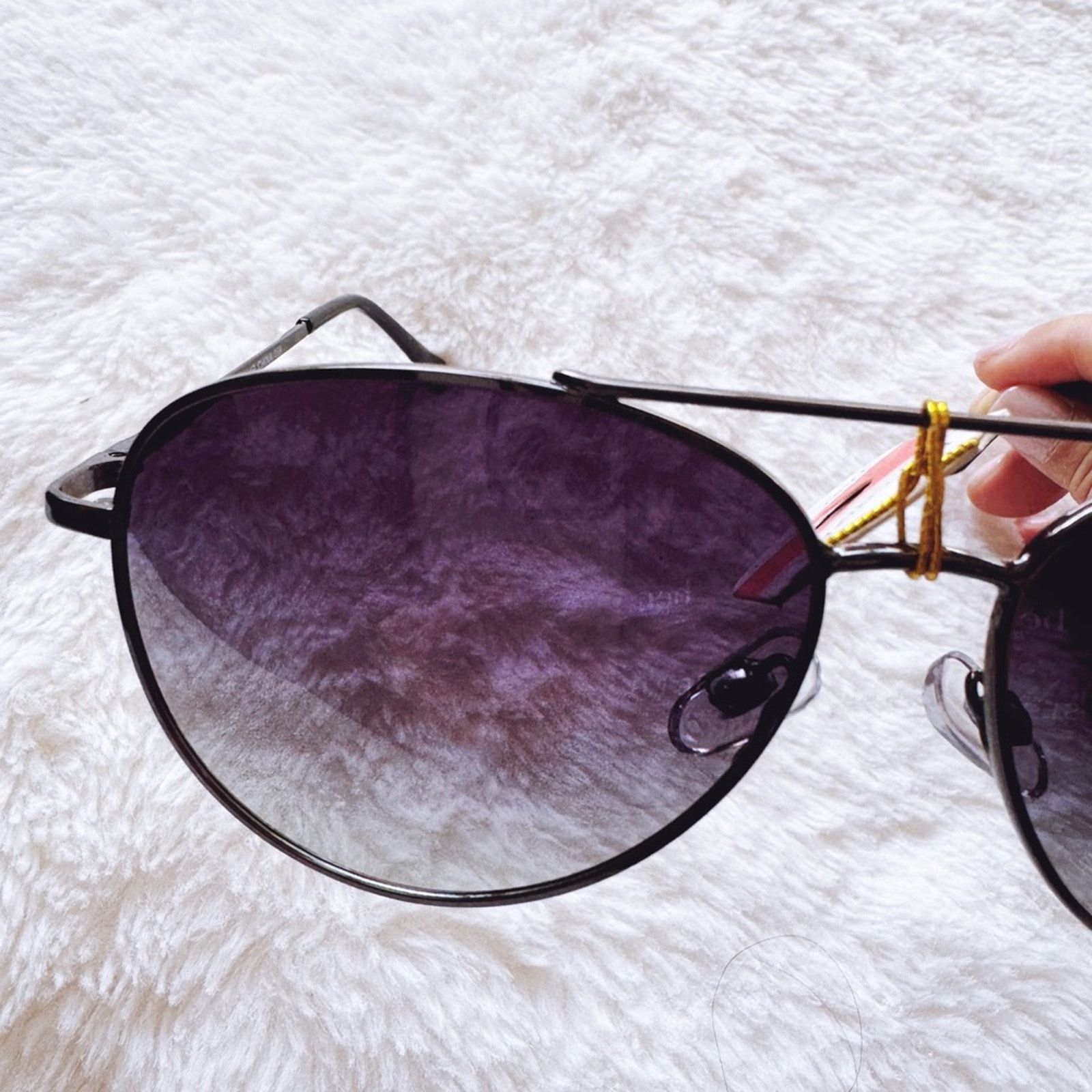 Other Freya Black W/Black Rim Polarized Aviator Sunglasses Size ONE SIZE - 4 Thumbnail