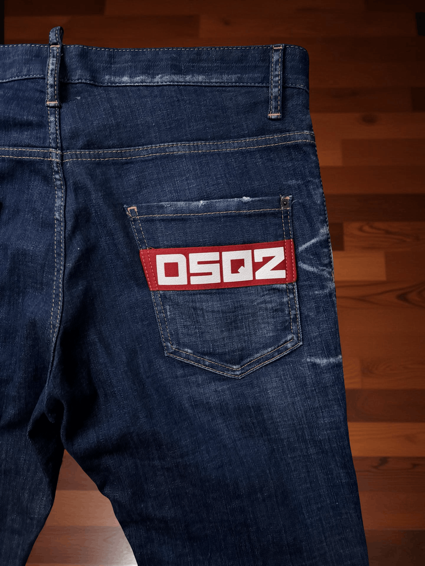 Dsquared2 DSQUARED2 DSQ2 RED LOGO BLUE DENIM SKATER JEANS SZ. 50 Size US 34 / EU 50 - 3 Thumbnail