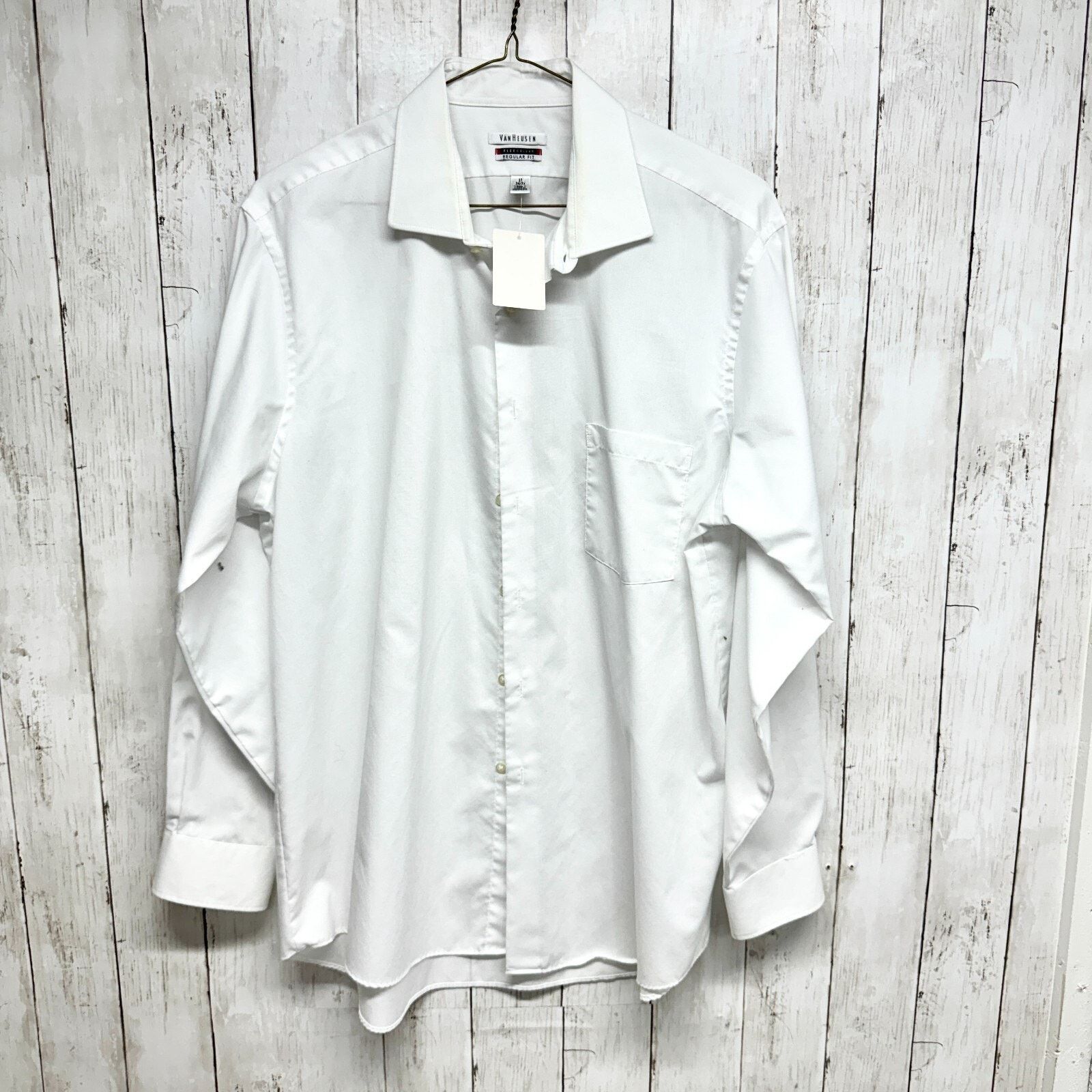 Van Heusen Van Heusen Shirt 17 34/36 Regular Fitting White Flex Collar Size US S / EU 44-46 / 1 - 1 Thumbnail