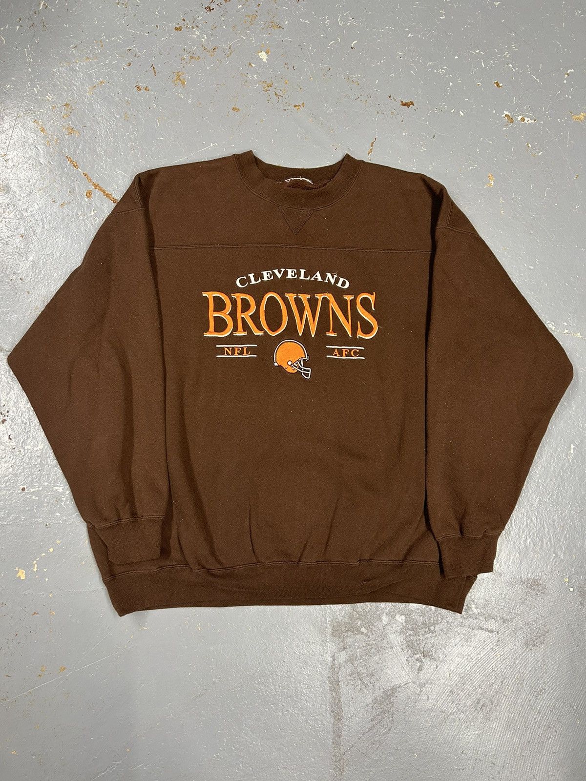NFL × Vintage Crazy Vintage 90s Essential Cleveland Browns NFL Crewneck Size US XXL / EU 58 / 5 - 1 Thumbnail