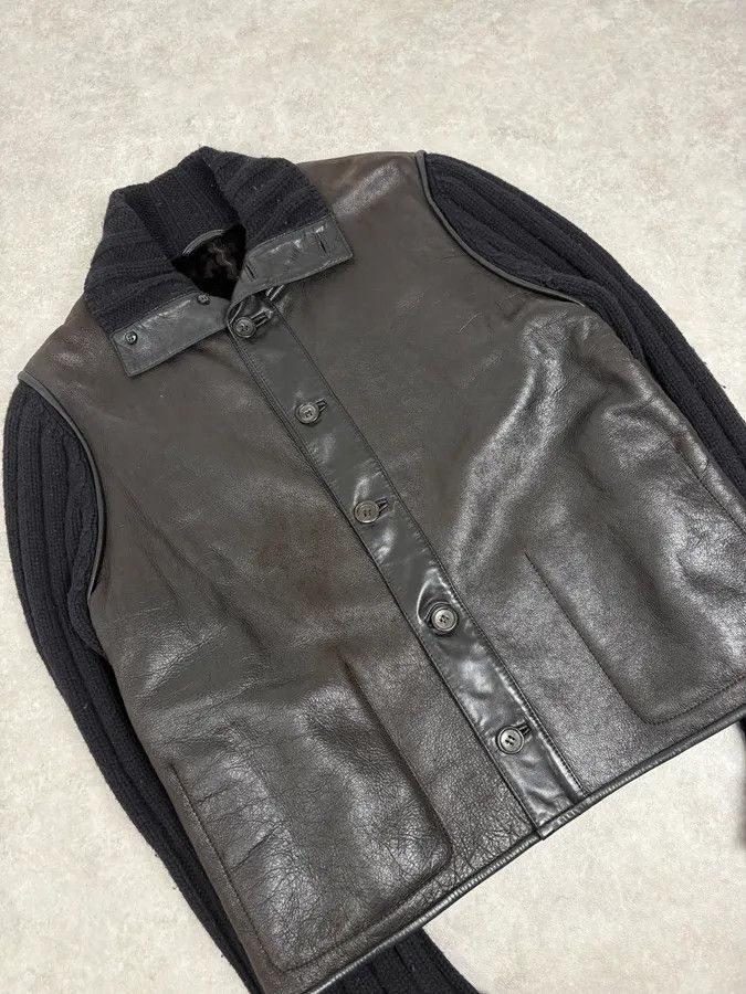 Jil Sander 2000s Jil Sander Brown Shearling Leather Wool Jacket Size US M / EU 48-50 / 2 - 3 Thumbnail