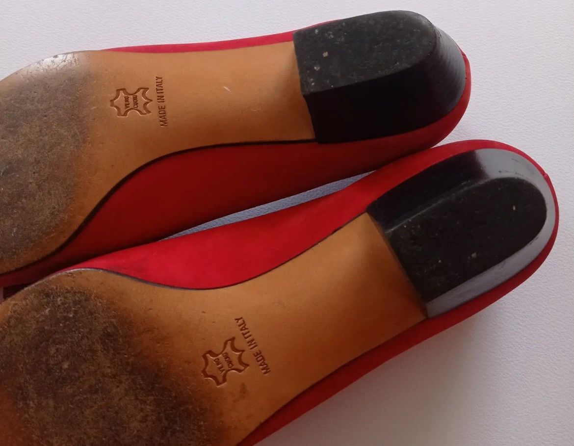Salvatore Ferragamo Salvatore Ferragamo Red Suede Ballet Flats Size US 8.5 / IT 38.5 - 2 Thumbnail