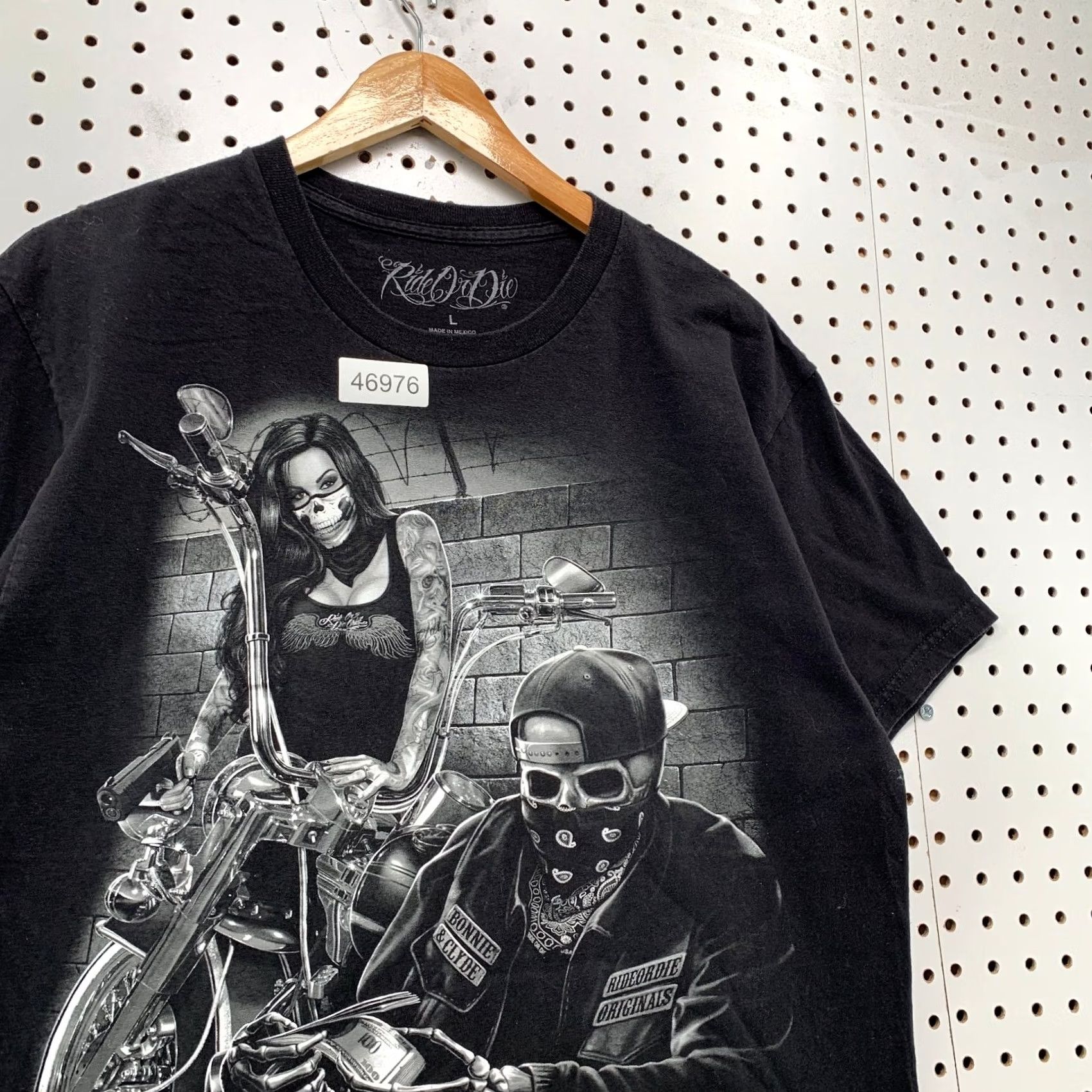 Vintage Ride Or Die T Shirt Mens L Black Graphic Short Sleeve Size US L / EU 52-54 / 3 - 7 Thumbnail