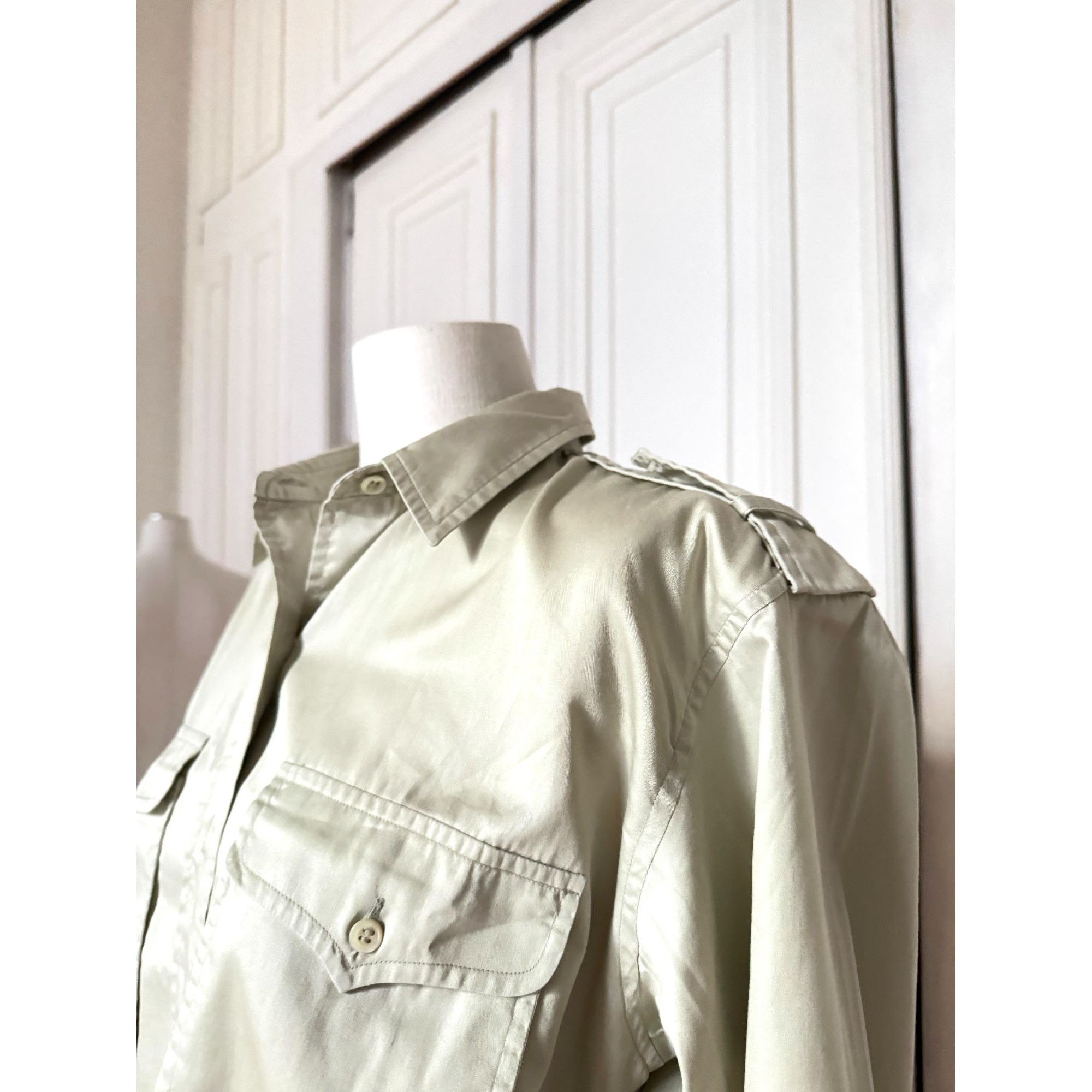 Yves Saint Laurent 1970s Military Shirt Size M / US 6-8 / IT 42-44 - 2 Thumbnail