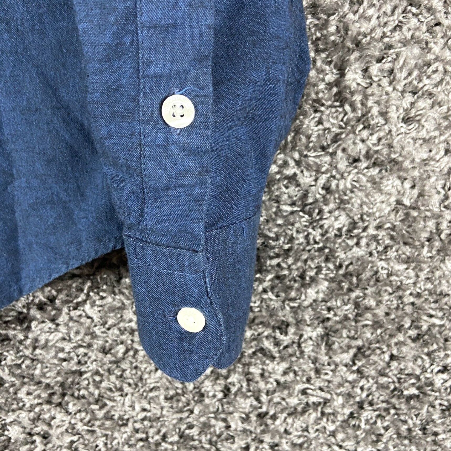 Volcom Volcom Mens Long Sleeve Button Up Shirt Large L Blue Size US L / EU 52-54 / 3 - 3 Thumbnail