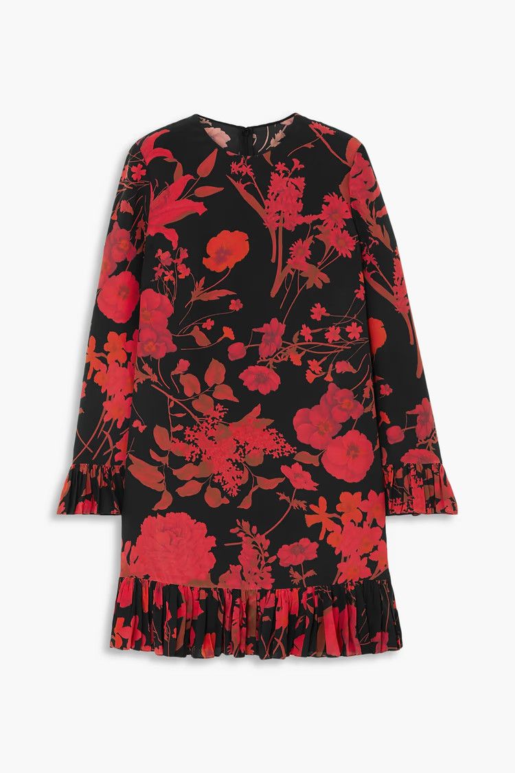 Valentino o1y0326 Mini Dress in Red/Black Size S / US 4 / IT 40 - 1 Thumbnail