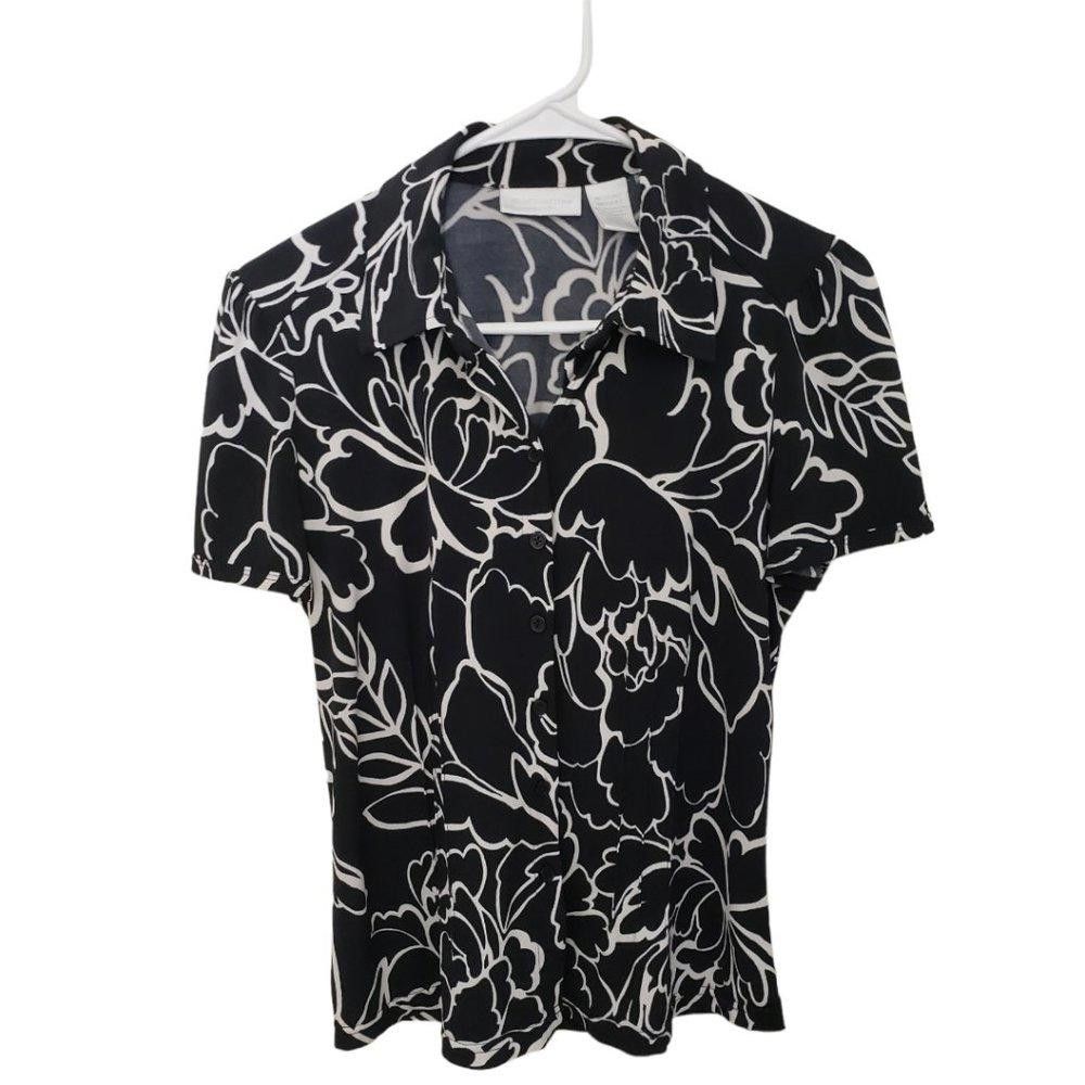 Worthington CT224 Ladies Worthington Stretch Button Down Shirt M Size M / US 6-8 / IT 42-44 - 1 Thumbnail