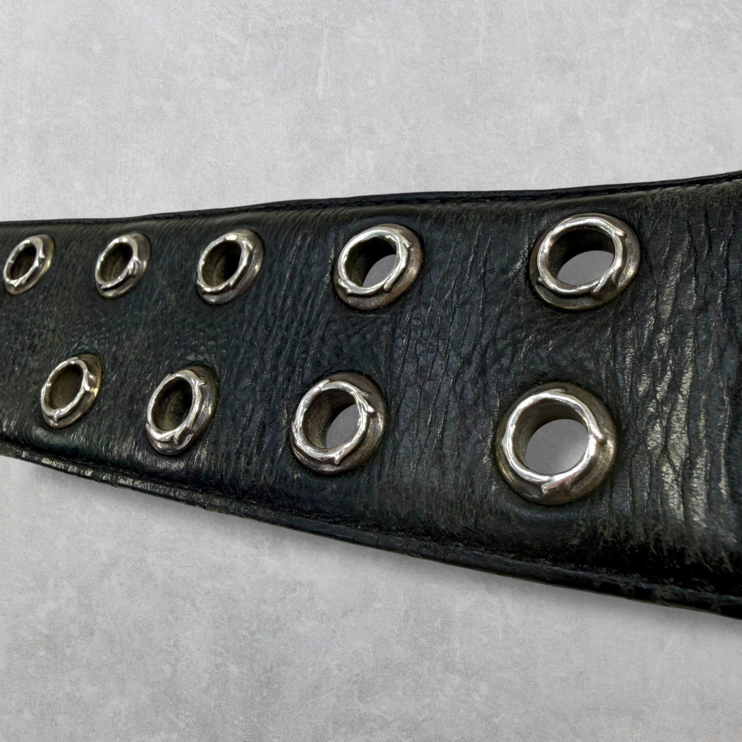 Chrome Hearts Chrome Hearts Black Double Pin Roller Belt 38 Size 38 - 5 Thumbnail