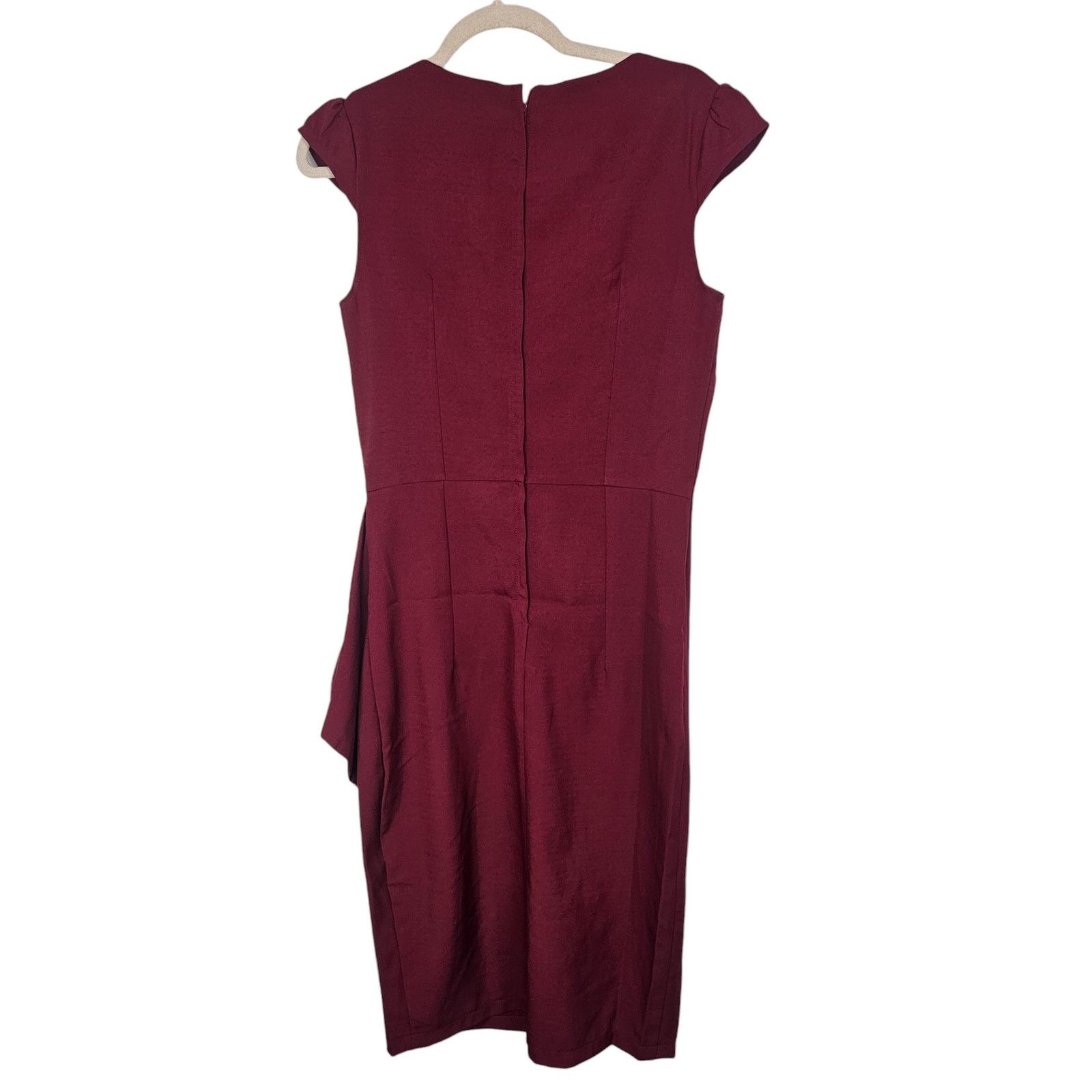 Voodoo Tactical Voodoo Vixen Womens Khloe Ruffle Pencil Dress Sz M Burgundy Size M / US 6-8 / IT 42-44 - 10 Thumbnail
