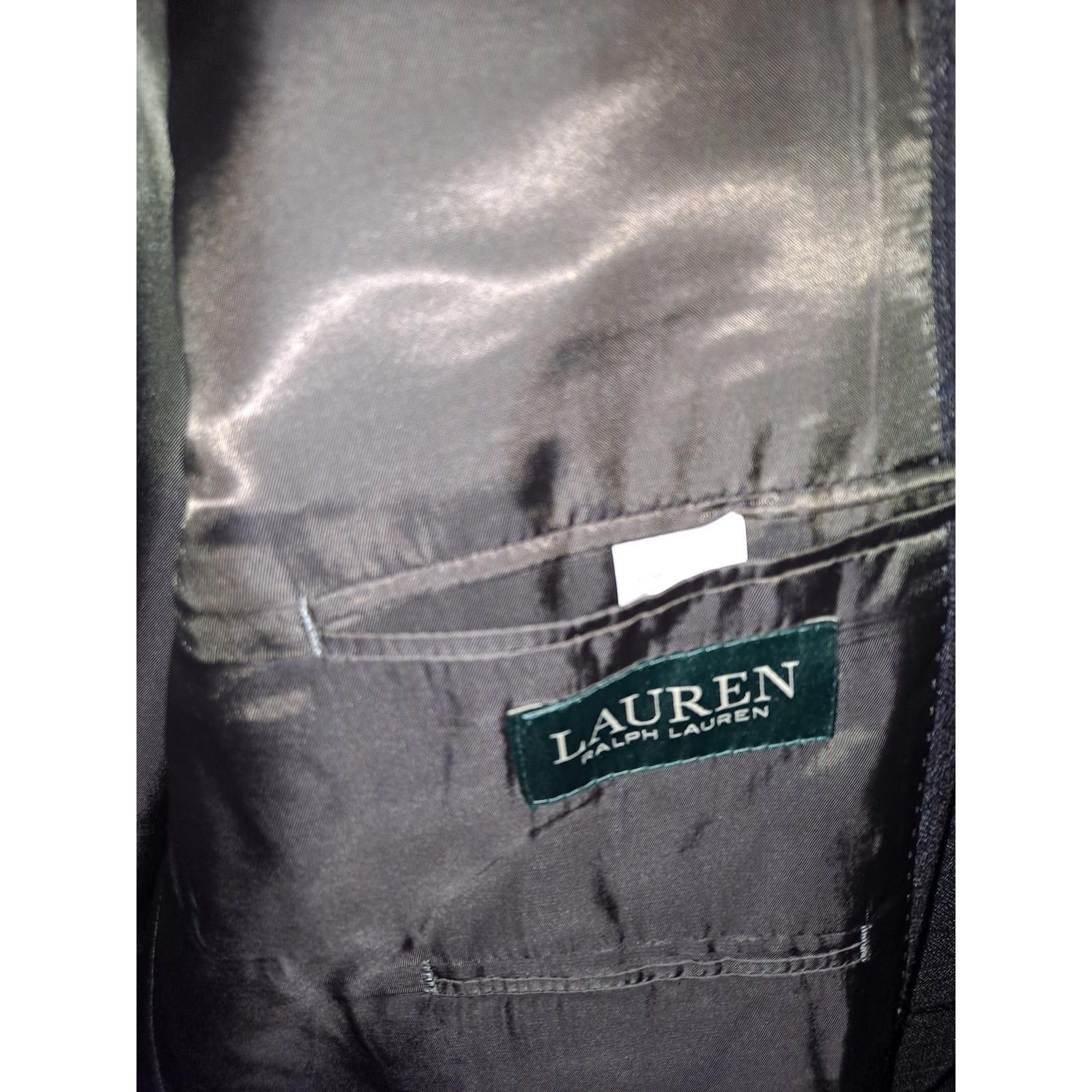 Ralph Lauren Ralph Lauren Black with Blue Plaid 2 Button Wool Blazer Size Size 50R - 3 Thumbnail