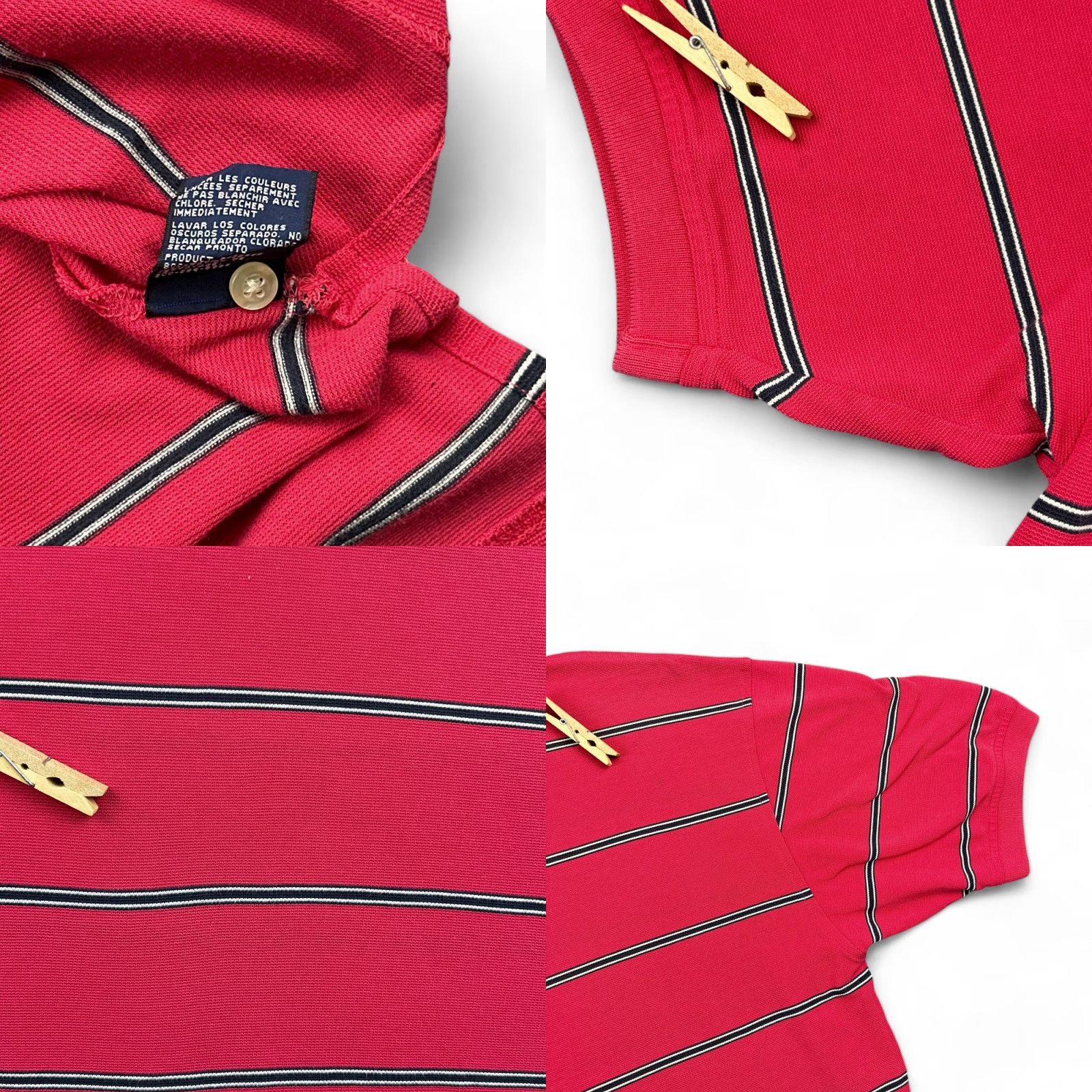Tommy Hilfiger VINTAGE Tommy Hilfiger Polo Shirt Adult MEDIUM Pink Black Stripes 90s Crest Size US M / EU 48-50 / 2 - 8 Thumbnail