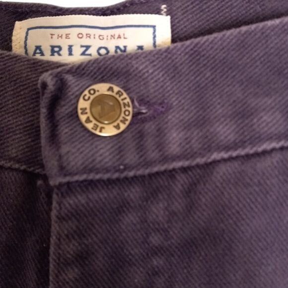 Arizona Jean Co. Arizona 15L Jeans Womens Purple Denim High Waisted 100% Cott Size 33" - 2 Thumbnail