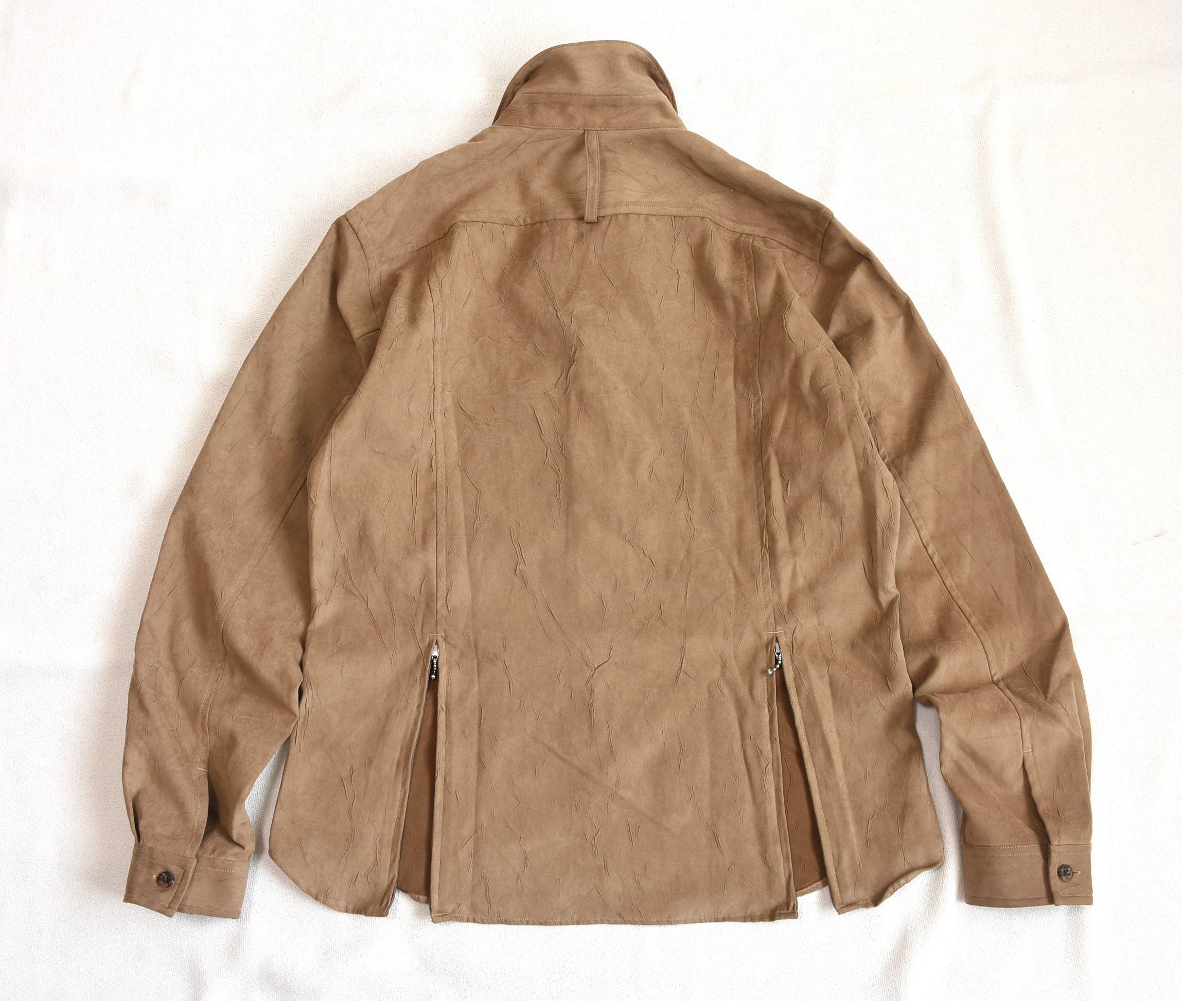 5351 POUR LES HOMMES NICOLE CLUB FOR MEN Lace-up faux suede shirt Size US M / EU 48-50 / 2 - 6 Thumbnail