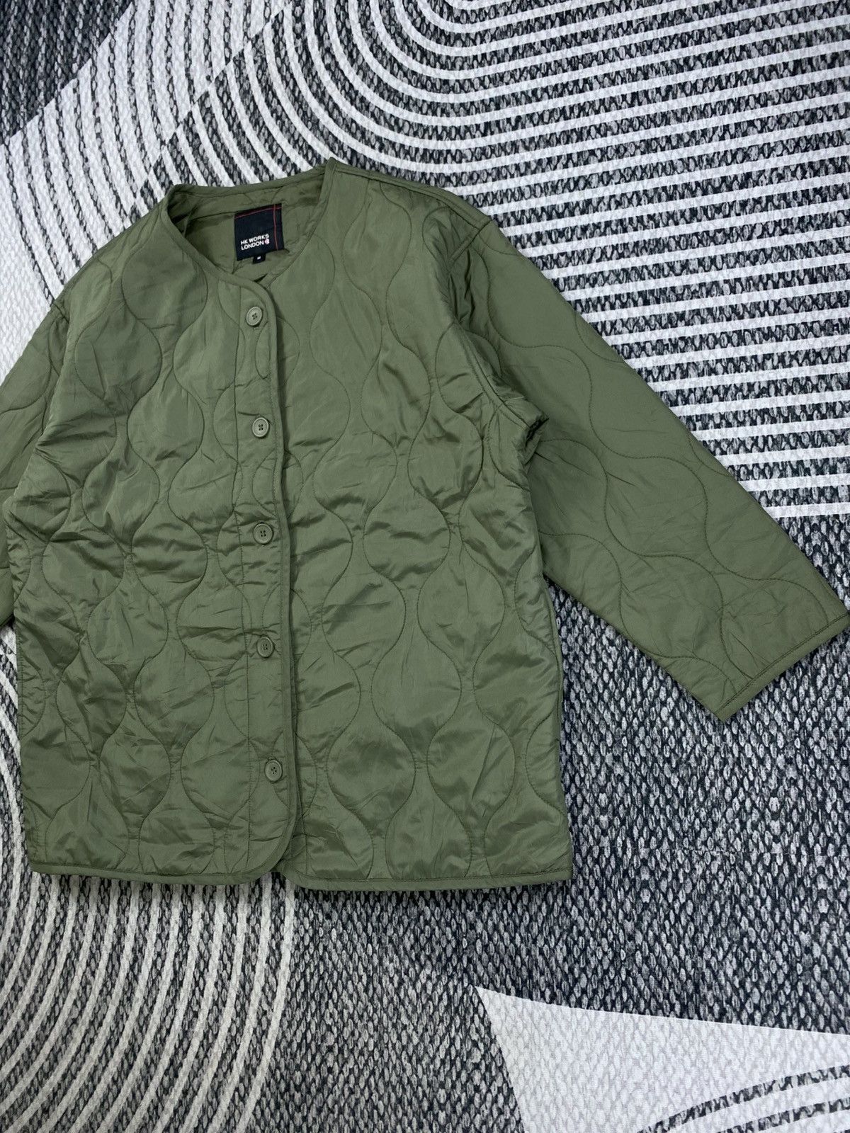 Japanese Brand Vintage HK Works London Quilted Liner Jacket Size US L / EU 52-54 / 3 - 4 Thumbnail