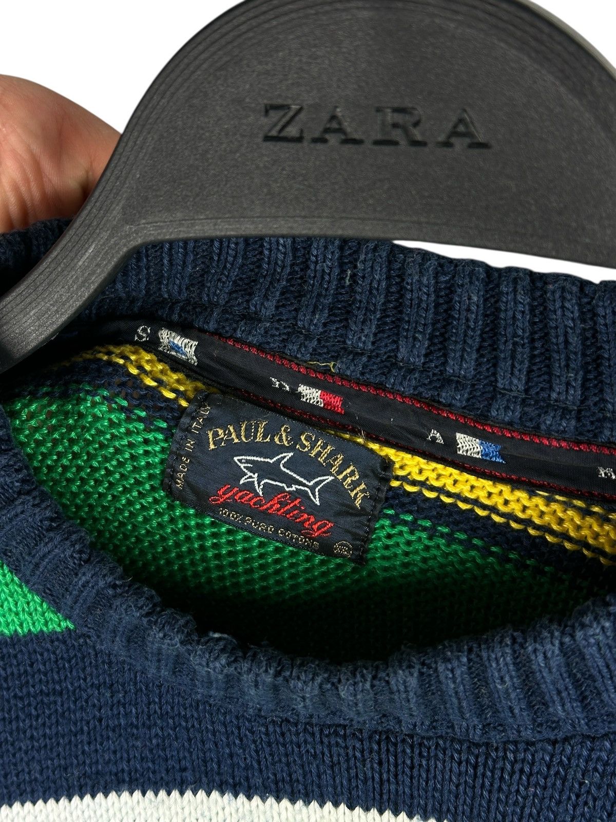 Paul & Shark × Vintage Vintage Paul & Shark Yachting Striped Knit Sweater Size US XXL / EU 58 / 5 - 7 Thumbnail