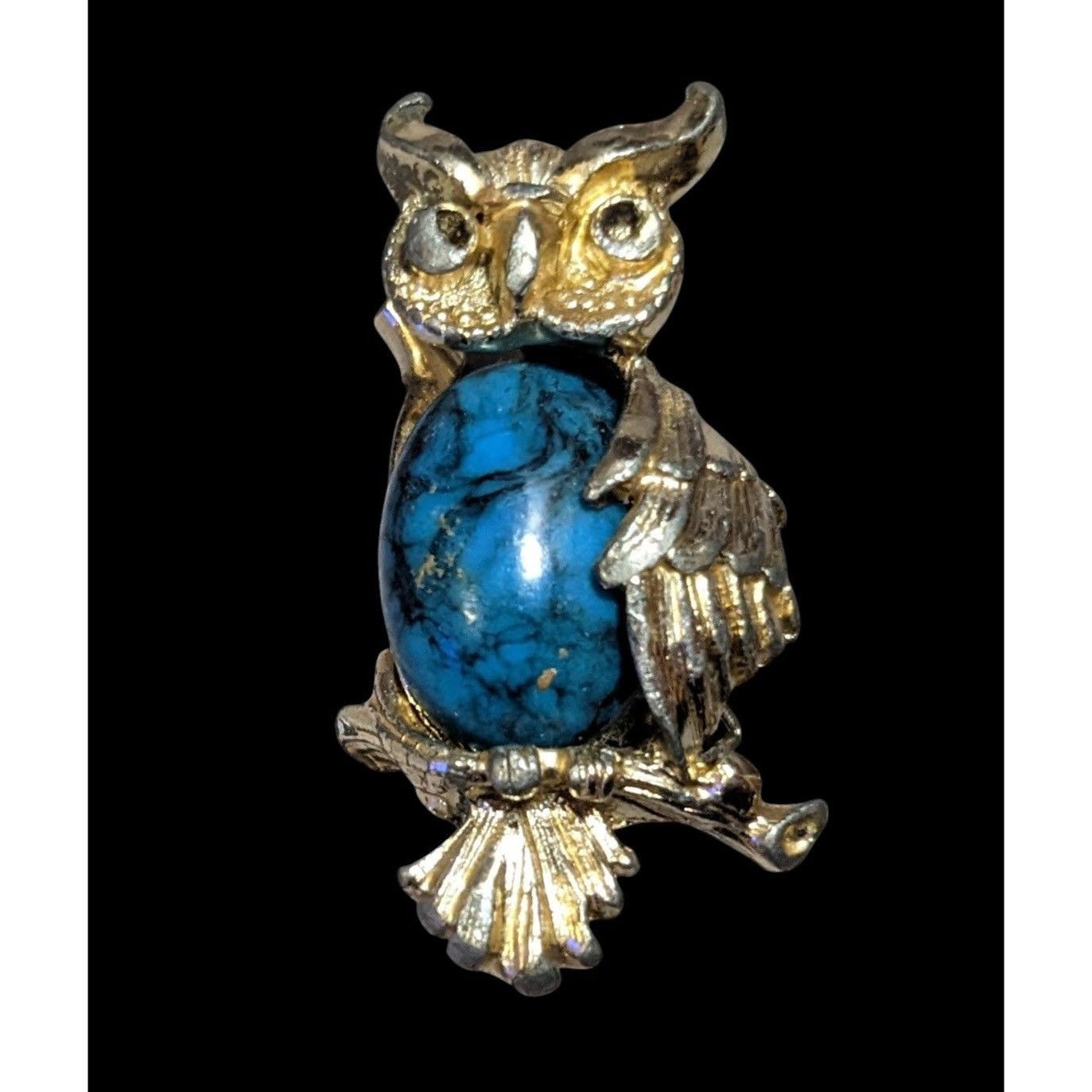 Other Vintage Gerrys Gold Tone Faux Turquoise Owl Brooch Size ONE SIZE - 1 Thumbnail