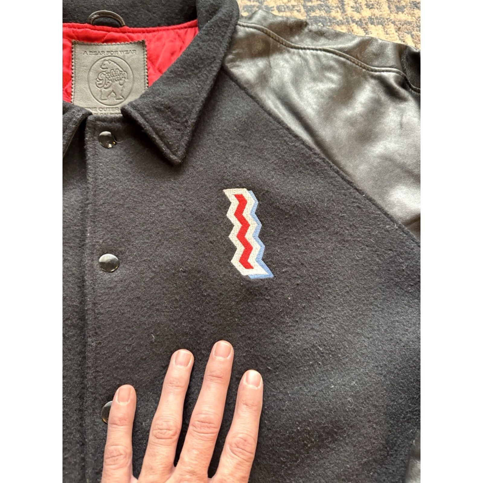 Golden Bear VINTAGE Golden Bear St. Idea Malt Liquor Varsity Jacket Leather Wool Rap 2XL Men Size US XXL / EU 58 / 5 - 4 Thumbnail