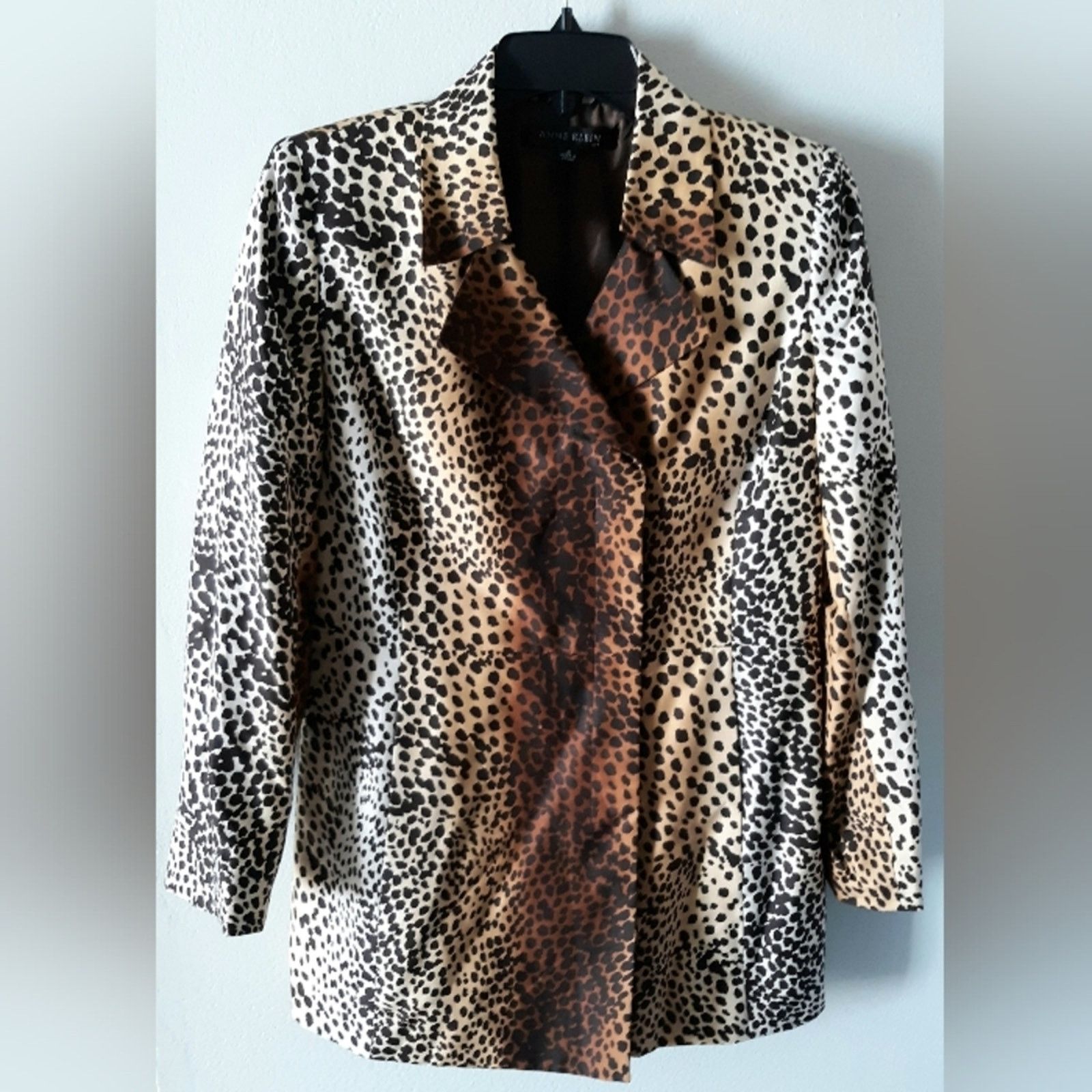 Anne Klein Anne Klein Silk Animal Print Blazer Size M / US 6-8 / IT 42-44 - 2 Thumbnail