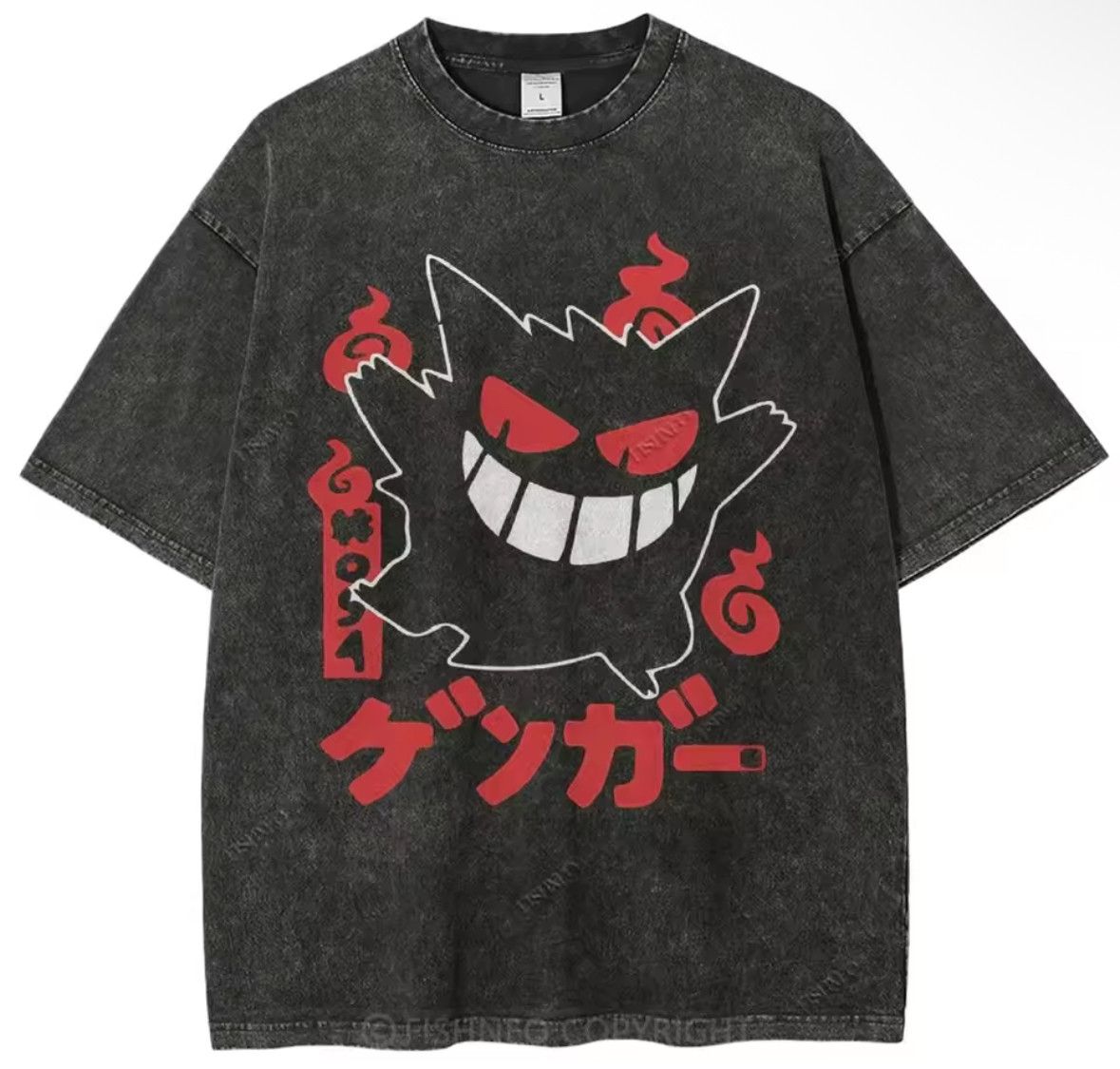 Japanese Brand Y2K Streetwear Retro Anime Gengar Washed T-Shirt Size US XL / EU 56 / 4 - 1 Thumbnail