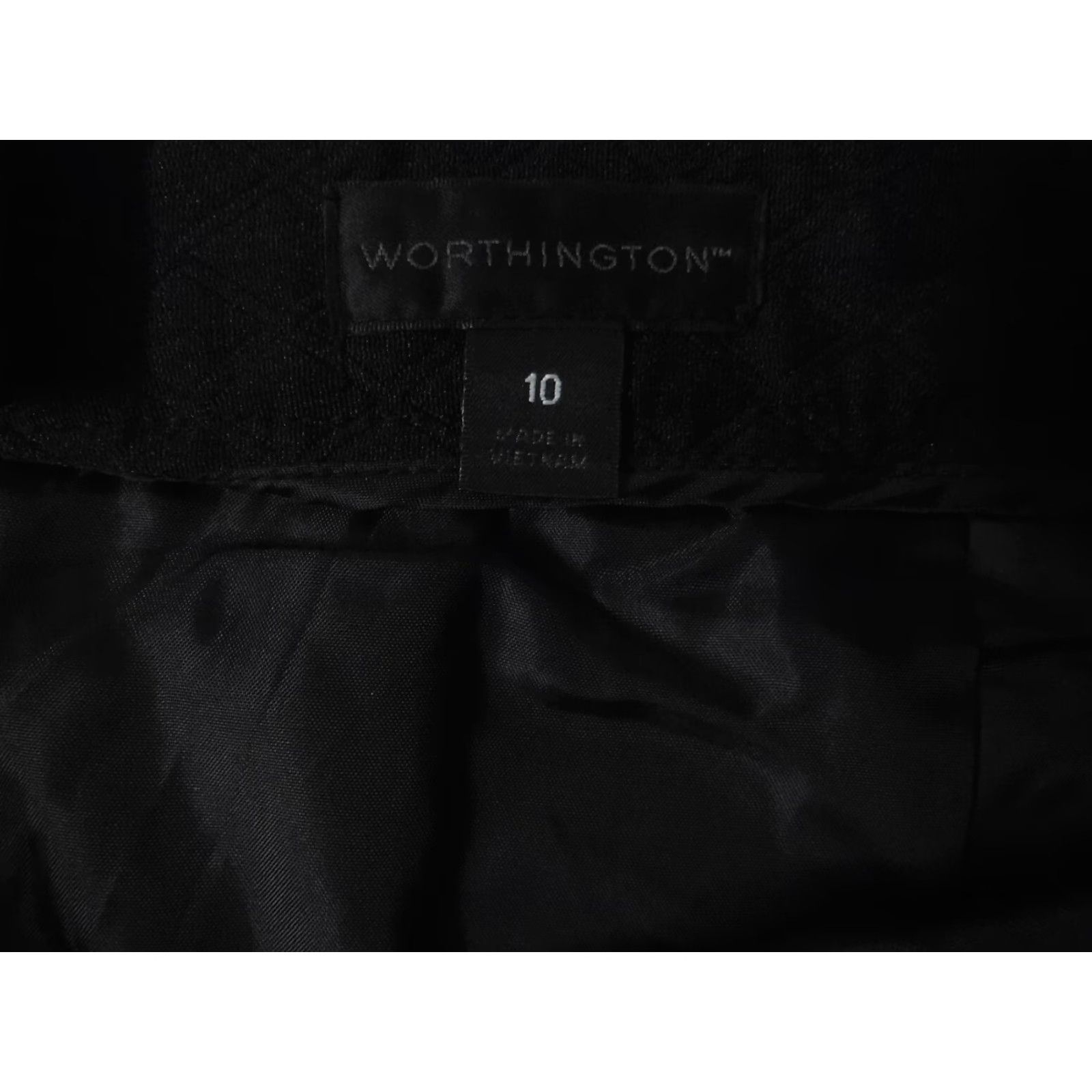 Worthington Worthington Womens Skirt 10 black A-Line Knee Length Zip Size 32" / US 10 / IT 46 - 5 Thumbnail