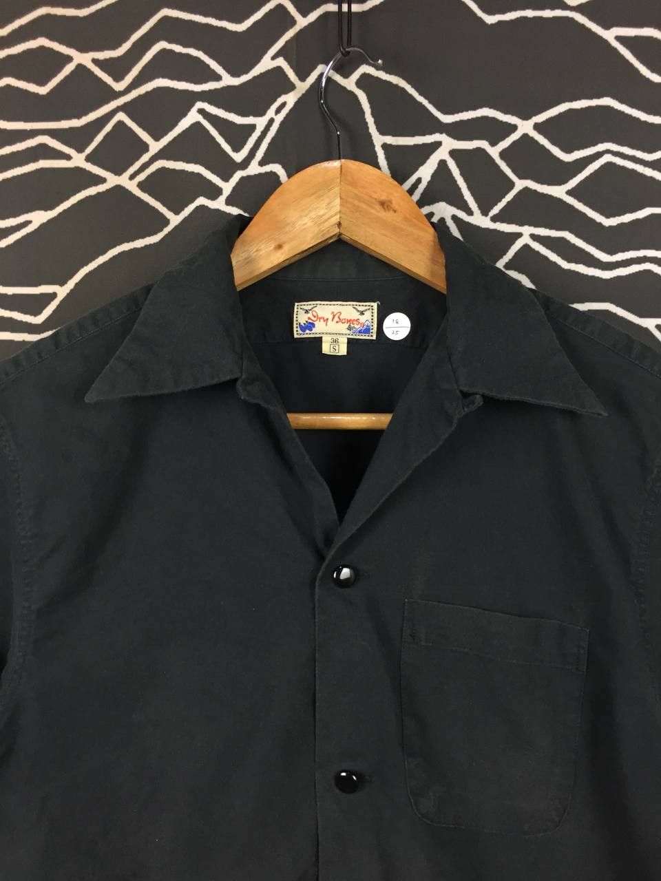 Dry Bones Vtg Dry Bones Japan Rockabilly Style Open Collar Shirt Size US S / EU 44-46 / 1 - 3 Thumbnail