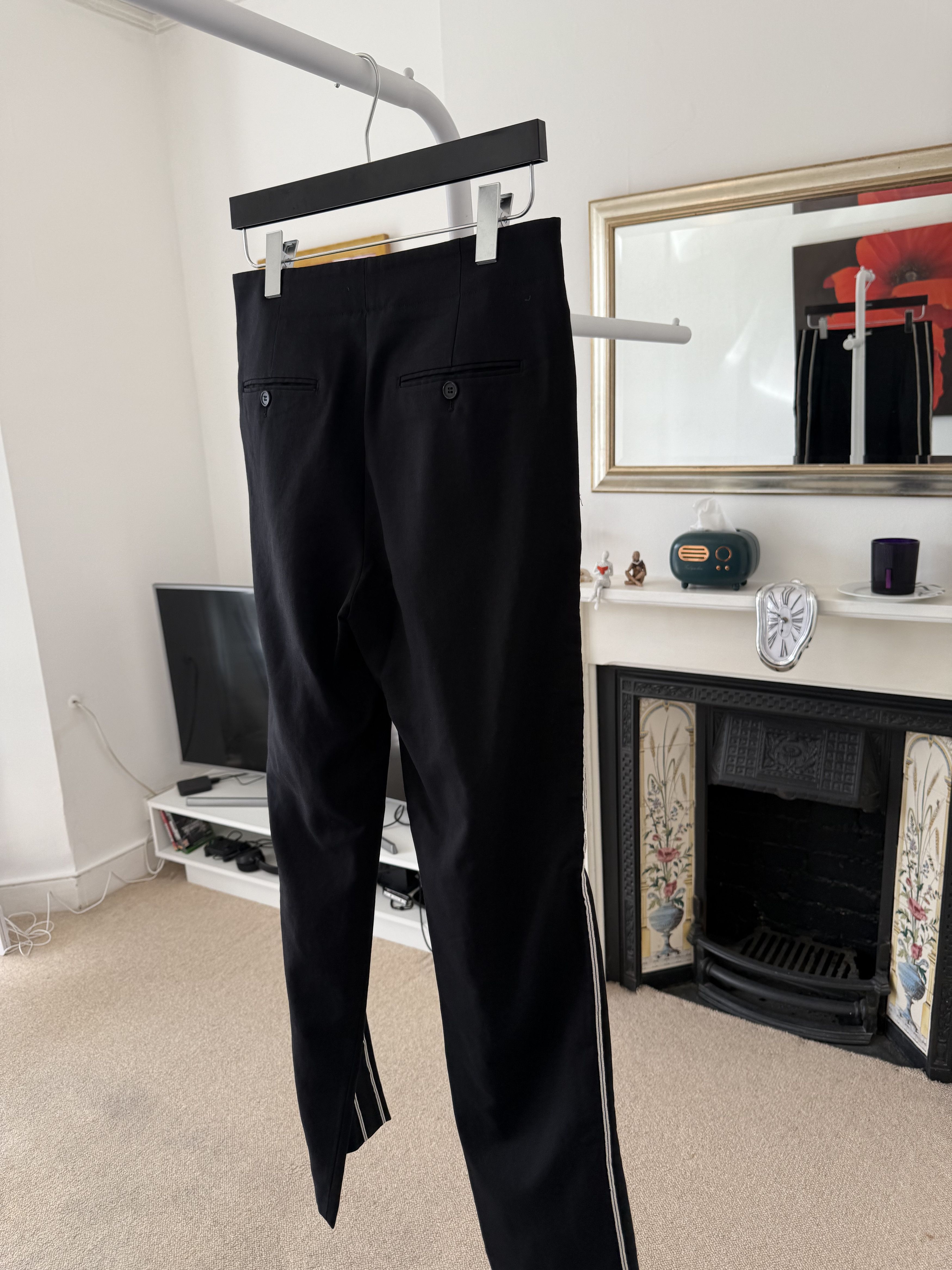 Saint Laurent Paris SS17 Saint Laurent Silver Striped Formal Trousers Size 46R - 4 Thumbnail