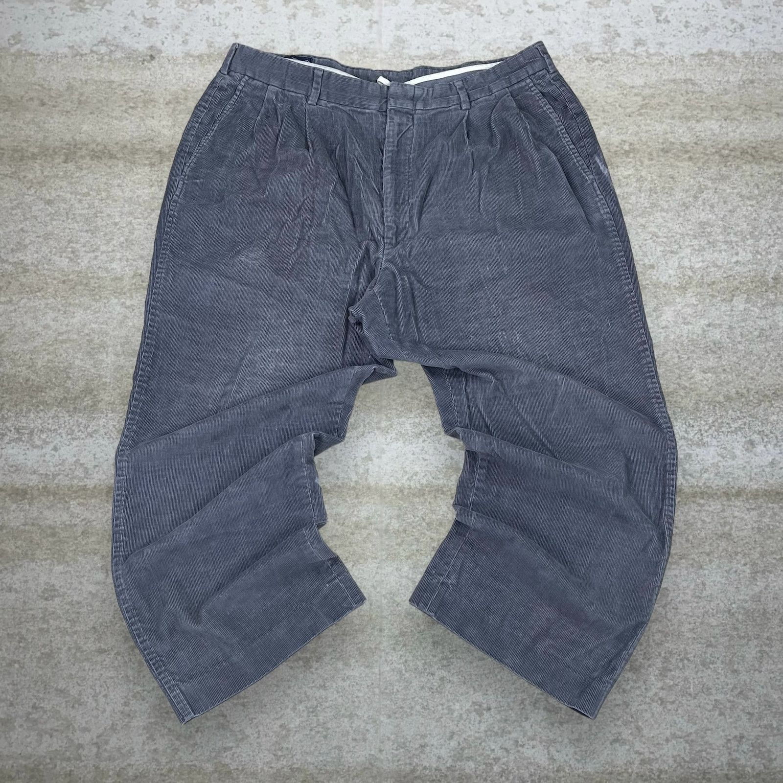 Lands' End Vintage 90s Lands End Corduroy Pants 38x26 Baggy Grey Size US 38 / EU 54 - 2 Thumbnail