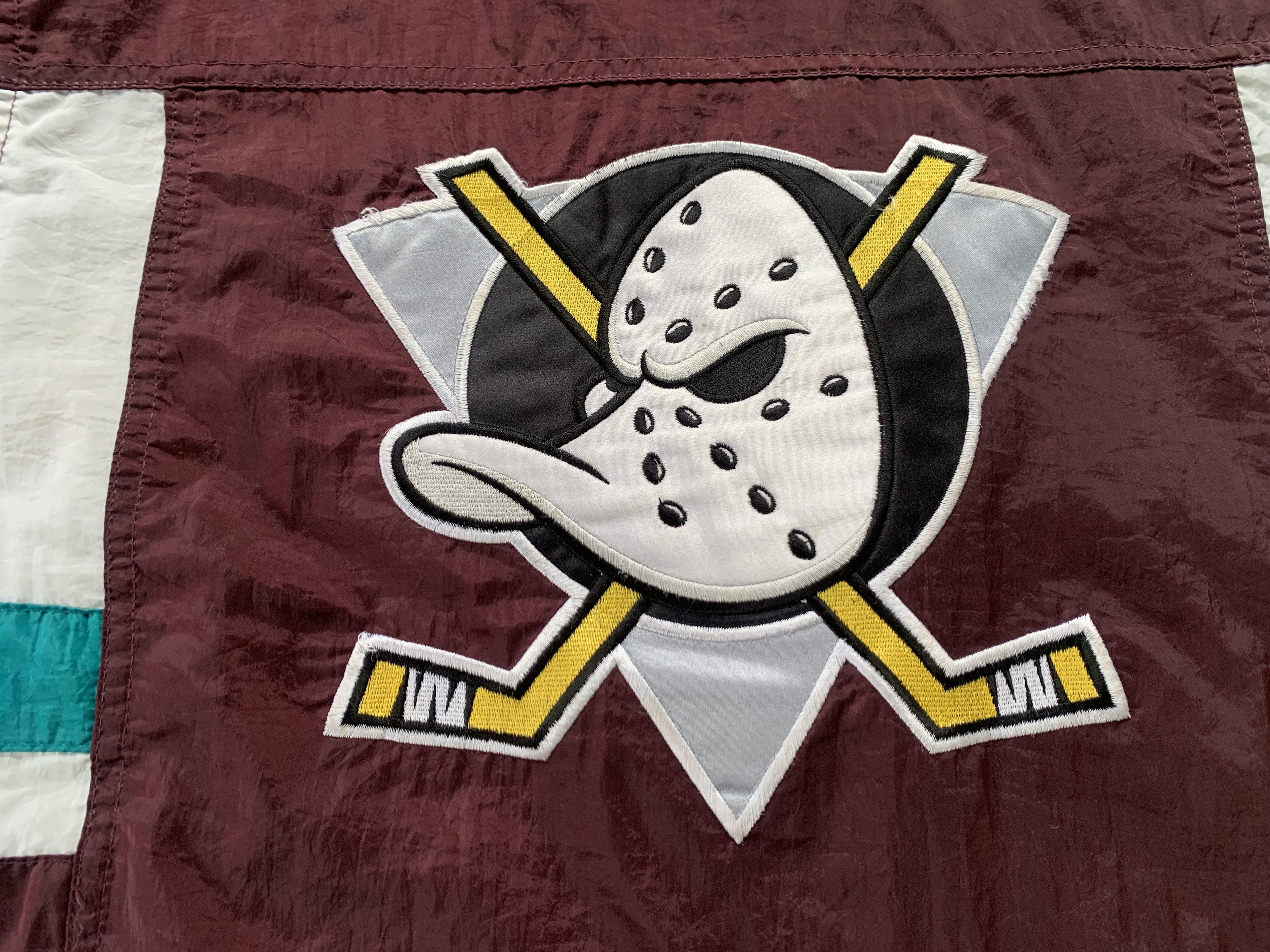 NHL Starter NHL Anaheim Mighty Ducks Zip Windbreaker Jacket Size M / US 6-8 / IT 42-44 - 7 Thumbnail