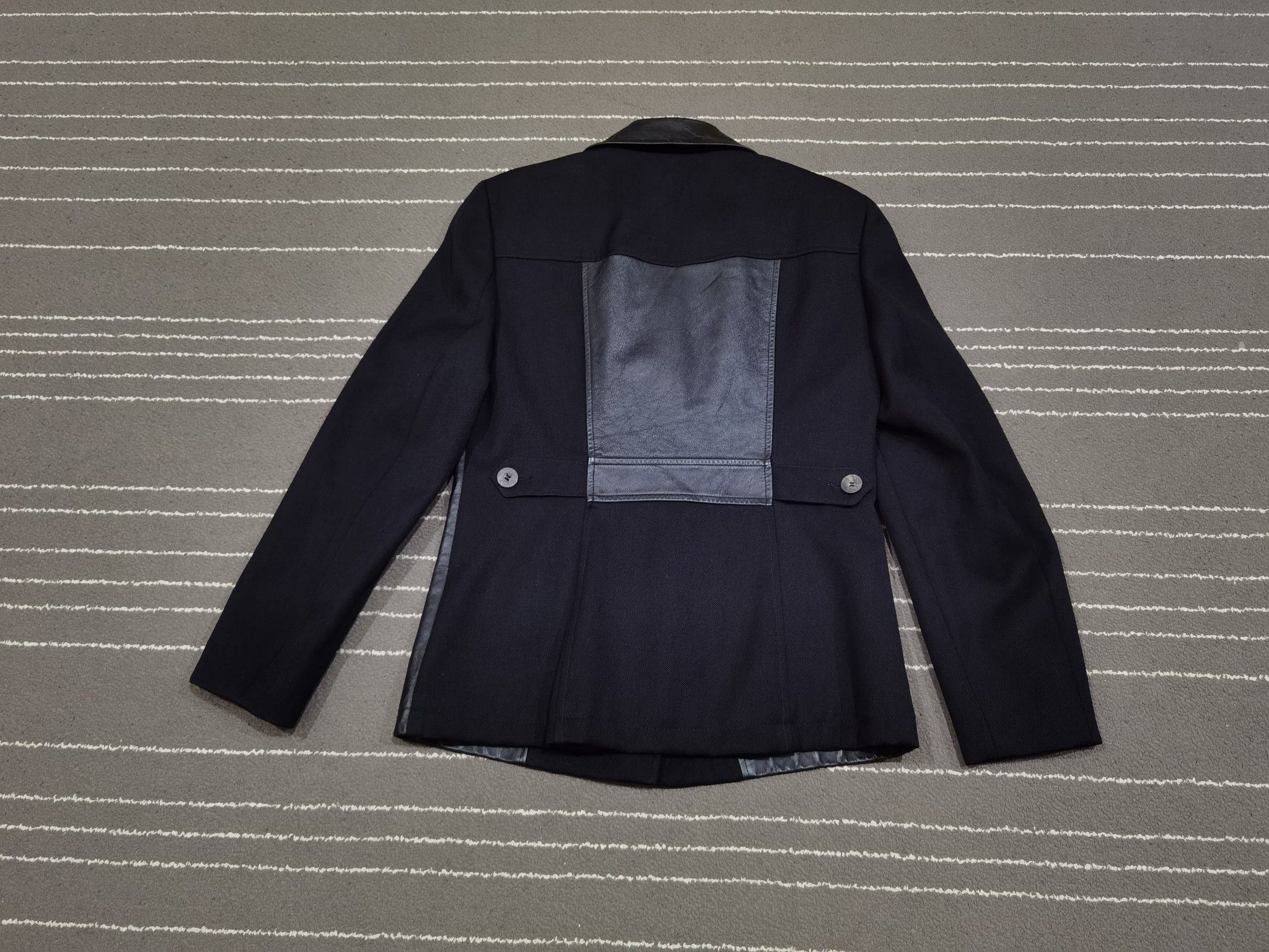 Sisley Sisley PARIS vintage leather wool designer BLAZER XS 8149 Size XS / US 0-2 / IT 36-38 - 5 Thumbnail