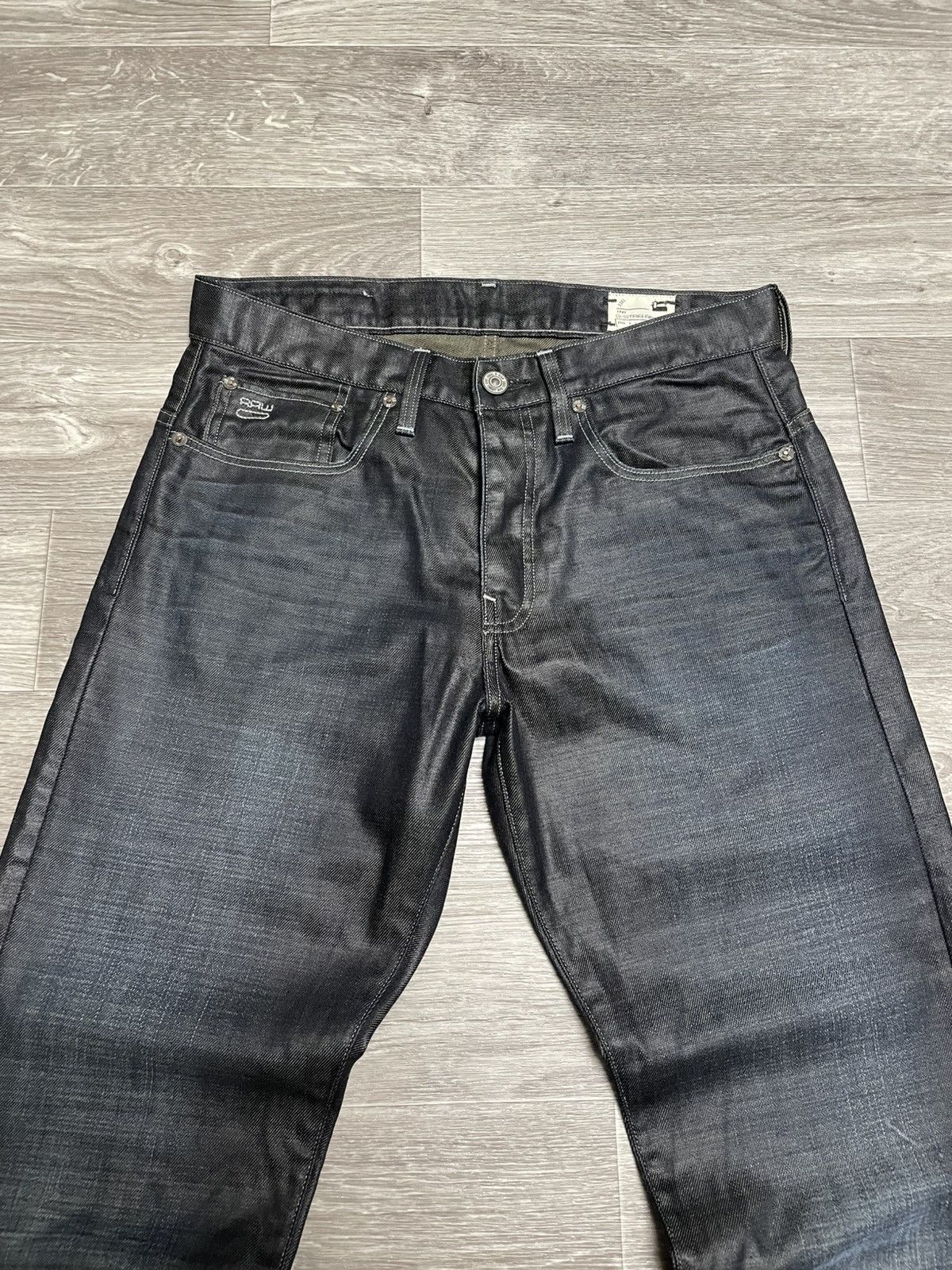 G-Star 32/32 Vintage G-Star Raw 3301 Straight Washed Denim Jeans Size US 32 / EU 48 - 3 Thumbnail