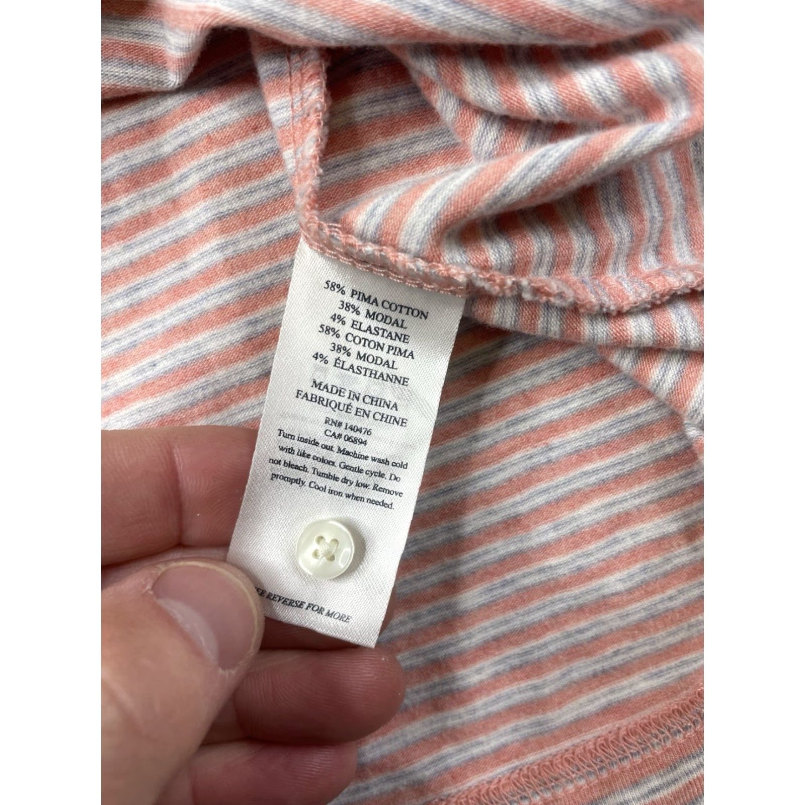 Faherty Faherty Polo Shirt Men L Short Sleeve Multicolor Striped Cotton Jersey Preppy Button Embroidered Logo slot Size US L / EU 52-54 / 3 - 6 Thumbnail