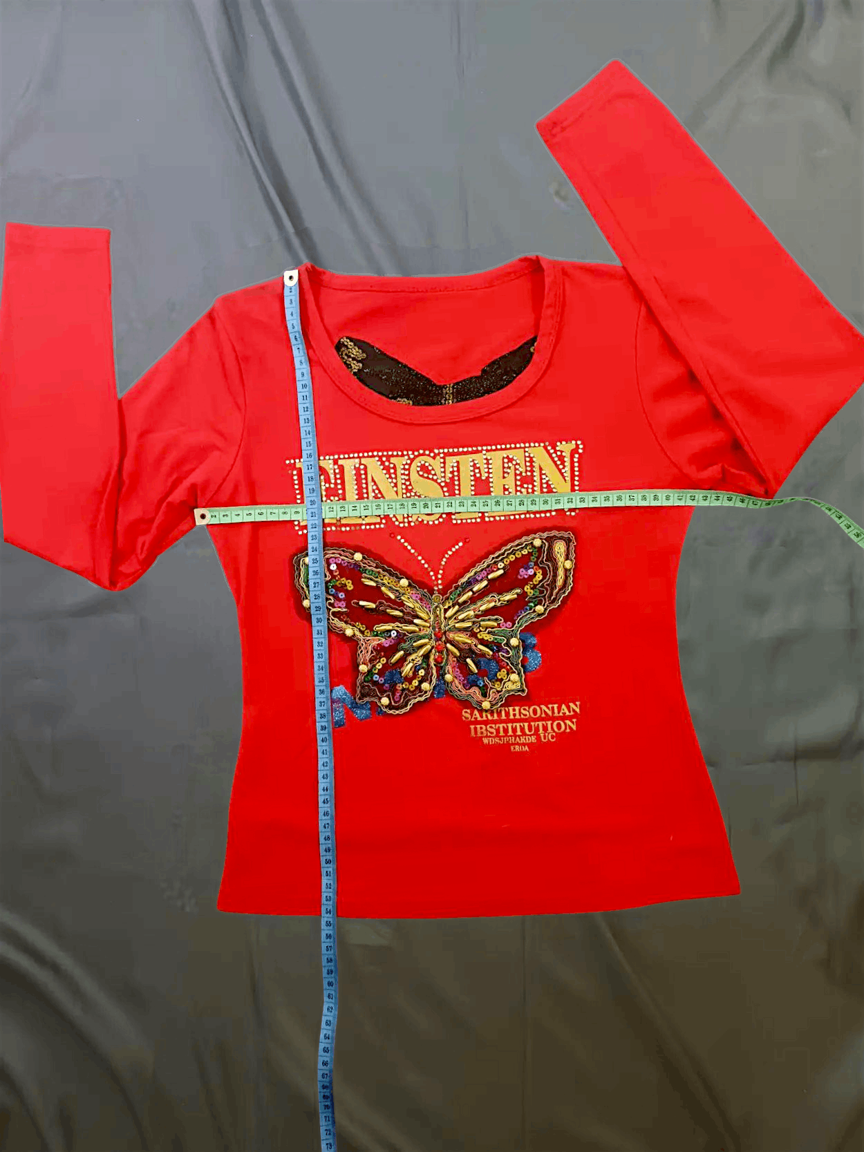 Japanese Brand EINSTEN Rhinestone Butterfly Embroidery *NO TAGS** Size US M / EU 48-50 / 2 - 7 Thumbnail