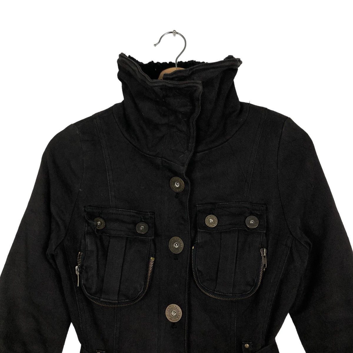 Japanese Brand 🔥Rare Iconic Black Bondage Biker Jacket Parachute DIA Spec Size M / US 6-8 / IT 42-44 - 2 Thumbnail